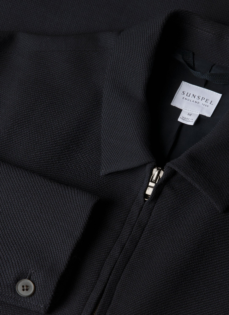 Light Textured Wool Harrington Jacket 4