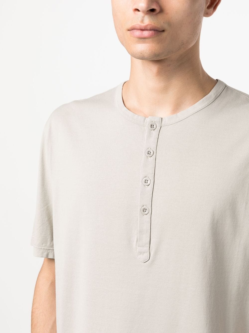cotton Henley T-shirt - 5