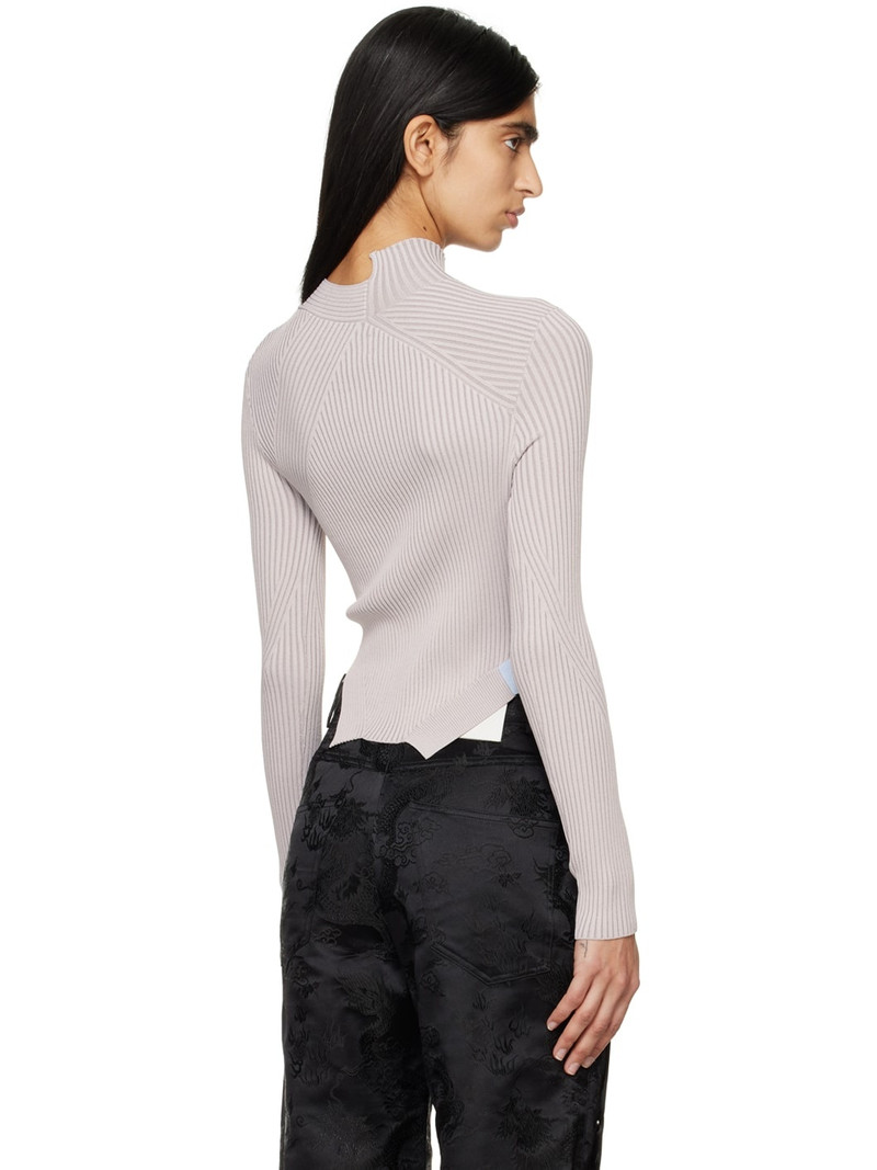 Gray Asymmetrical Sweater 3