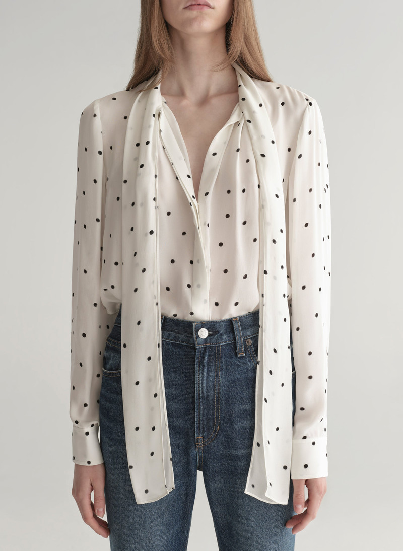 Viv Polka Dot Silk Top 4