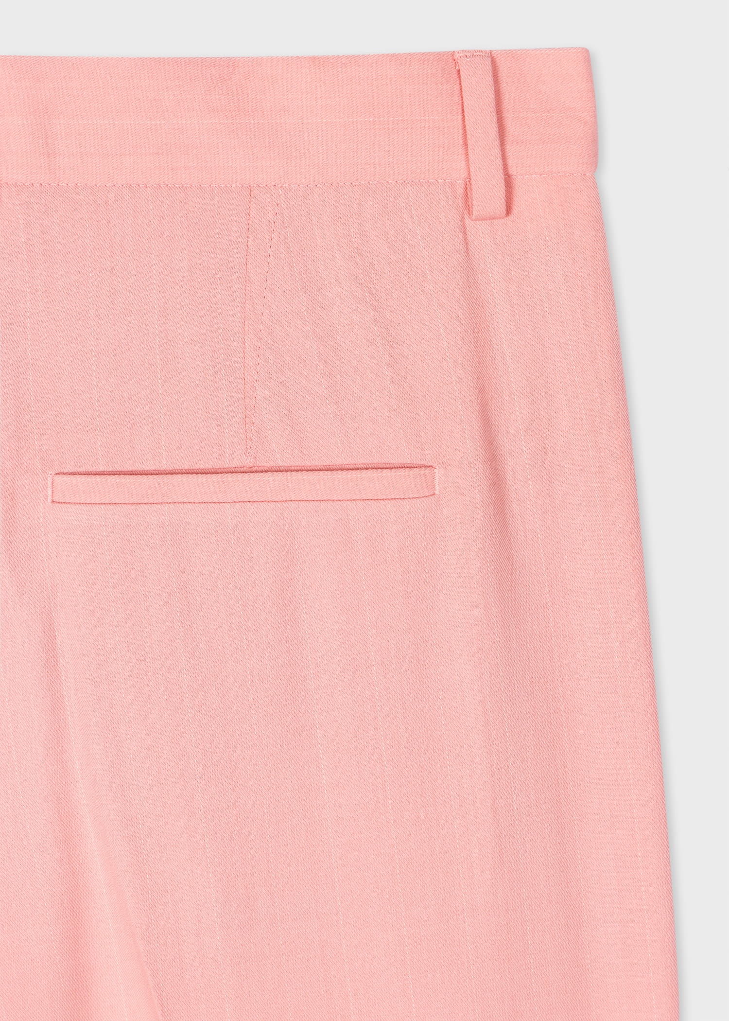 Pink Pinstripe Straight-Leg Trousers - 2