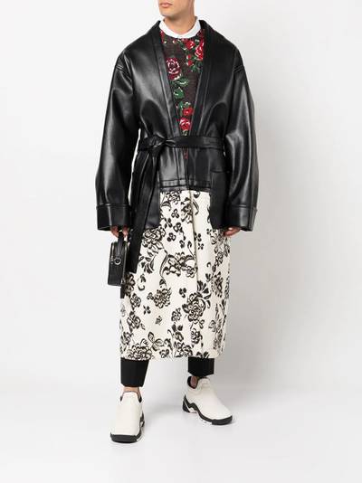 Comme des Garçons Homme Plus cropped faux leather robe outlook