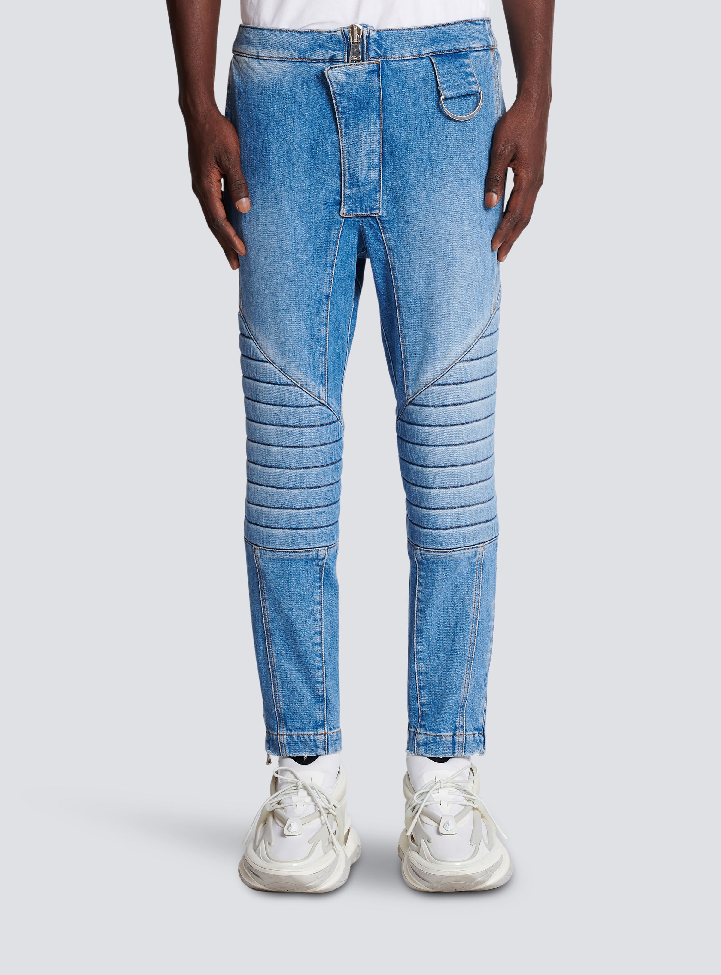 Ribbed cotton slim-fit jeans - 5