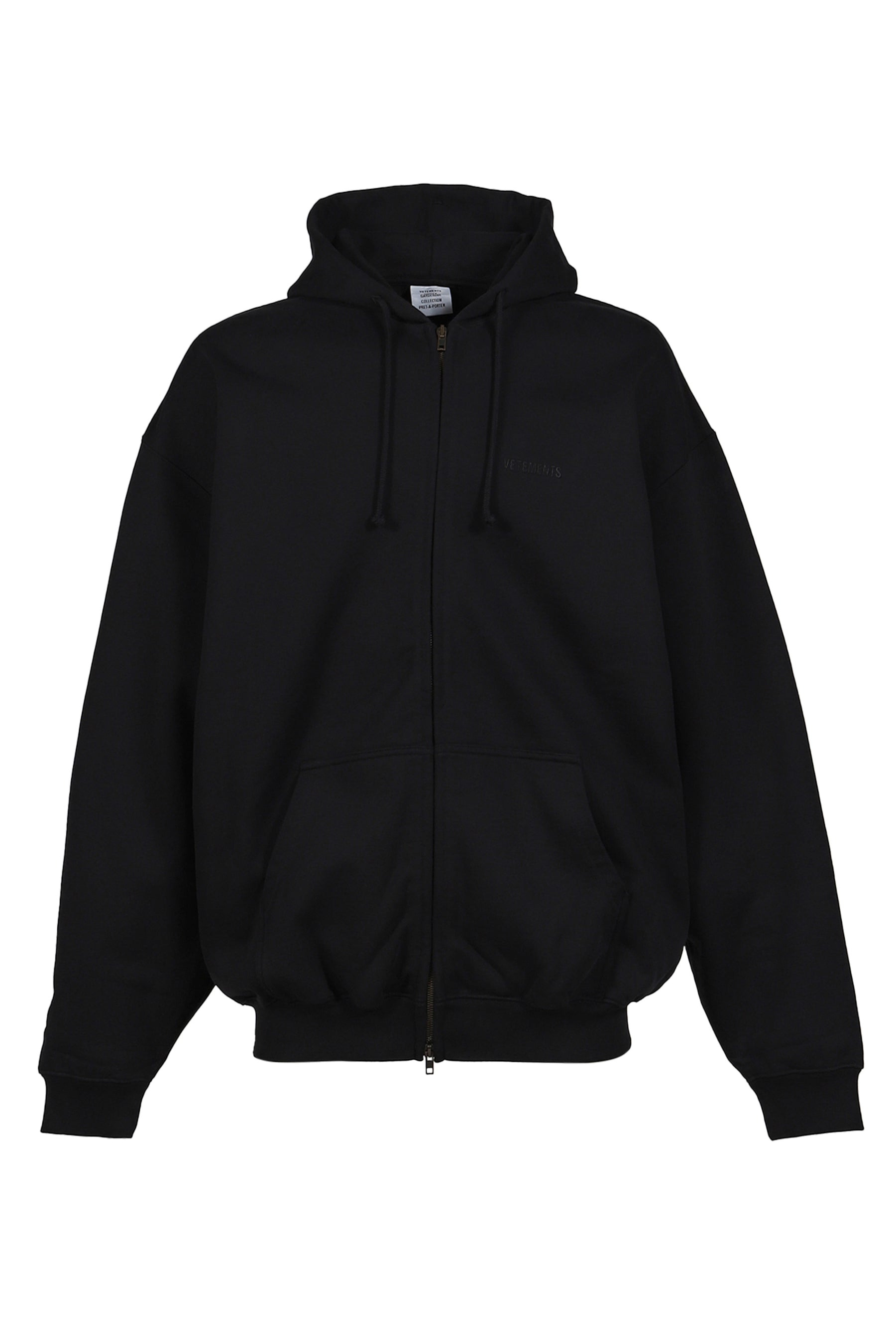 LOGO OVERSIZED ZIP-UP HOODIE / BLK - 6
