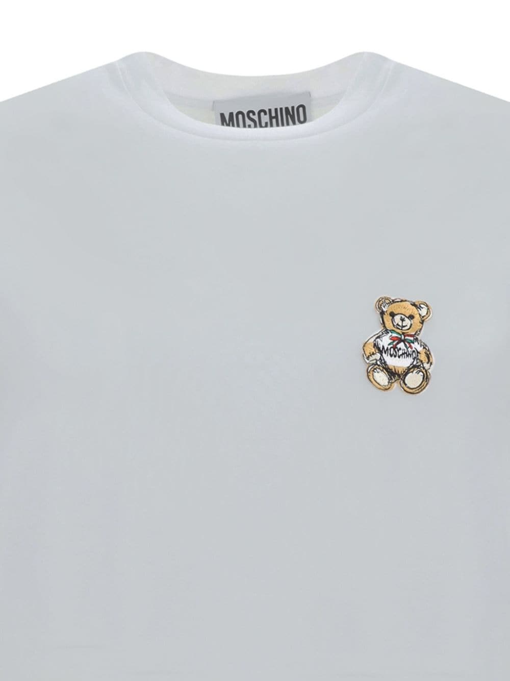 Bear-motif-embroidered t-shirt - 4