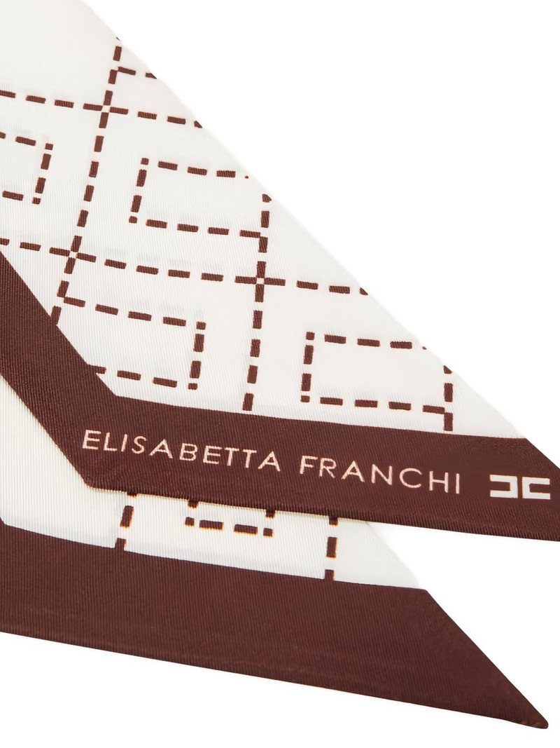 ELISABETTA FRANCHI silk twill foulard scarf outlook