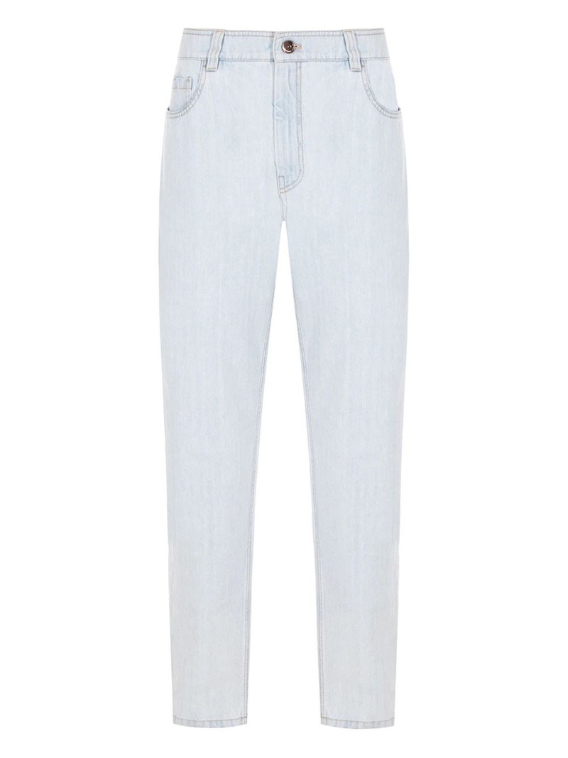 logo-patch straight-leg jeans 1