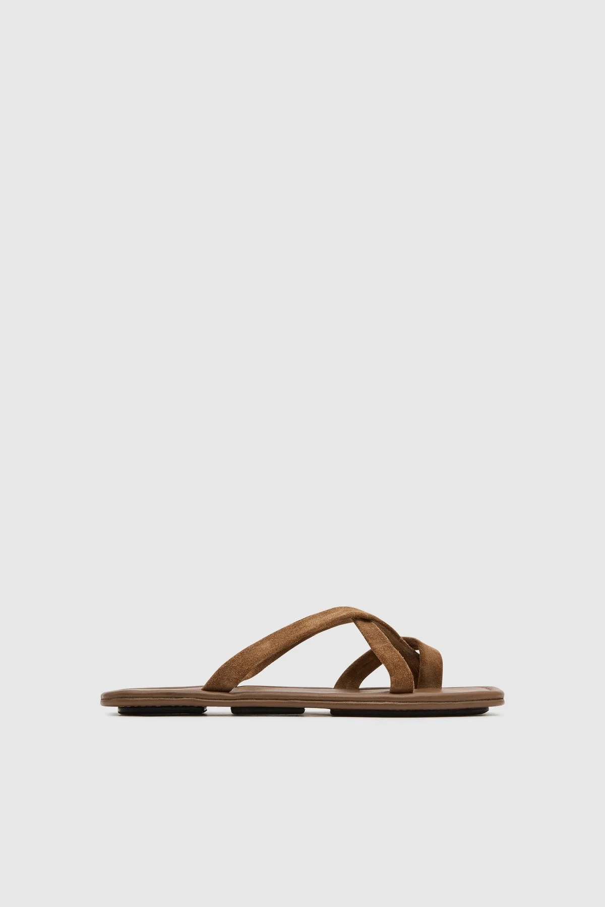 Suede Soft Strap Slide - Toffee - 1