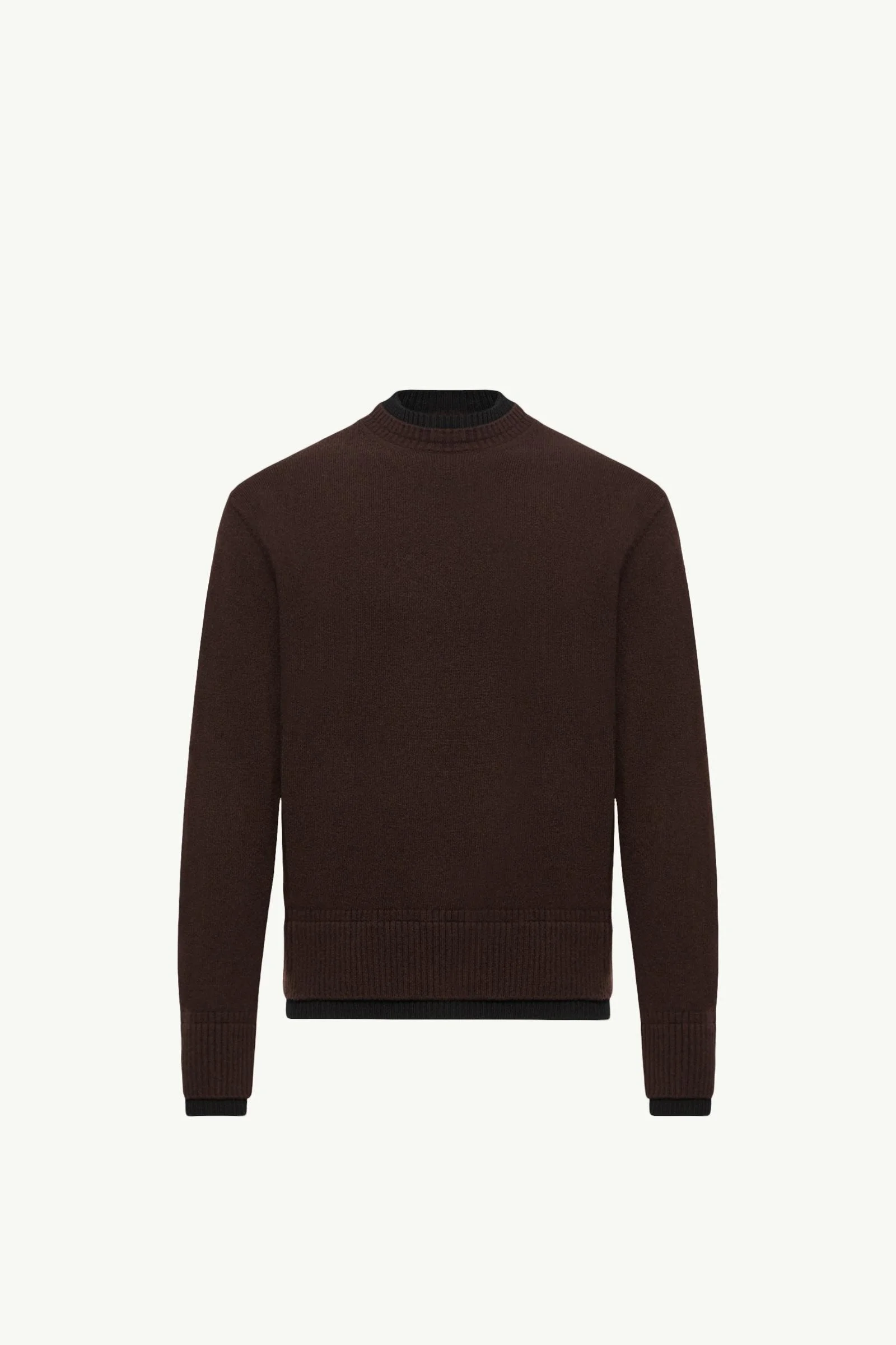 Leather Logo Wool & Cashmere Blend Sweater - 1