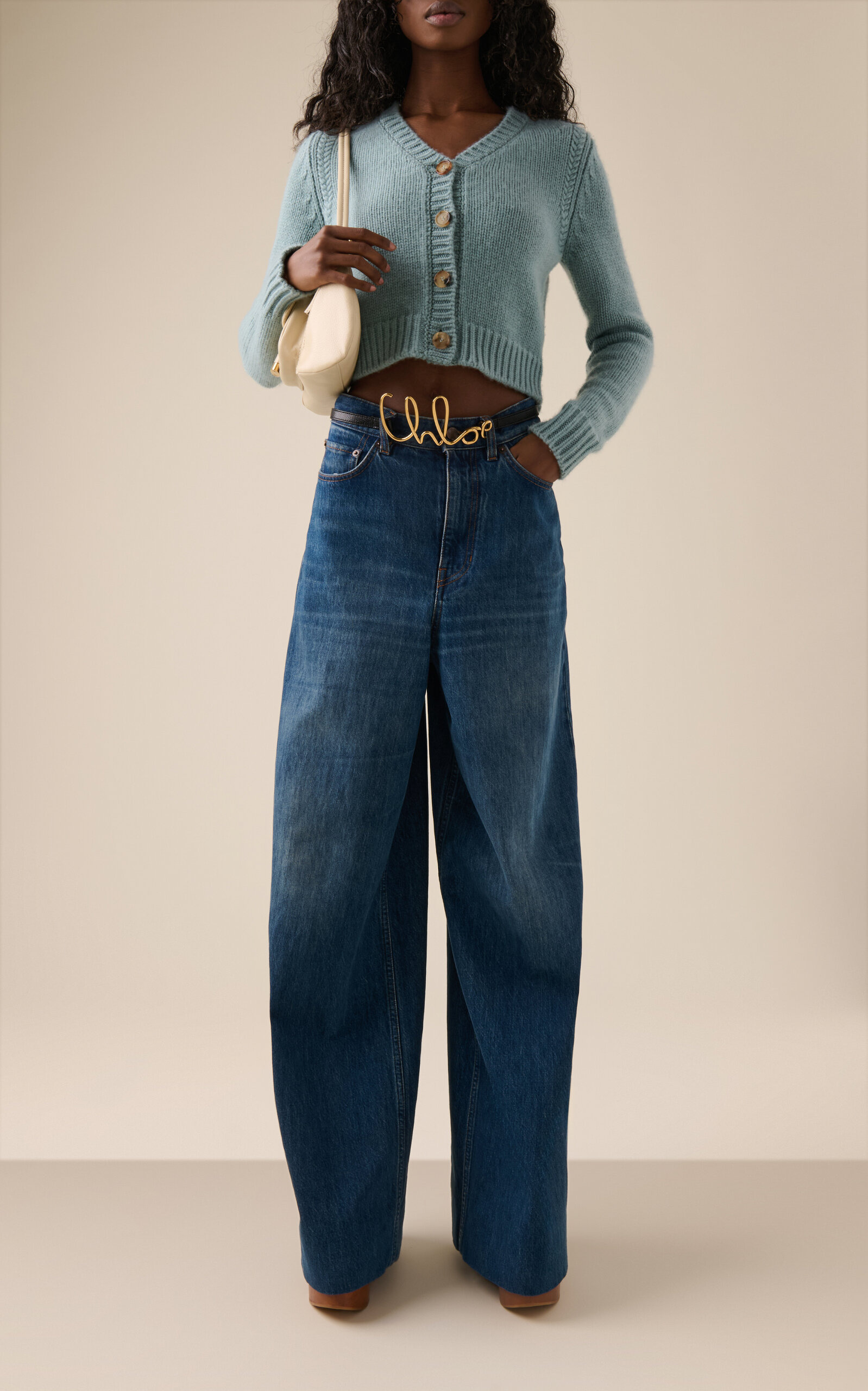 Rigid High-Rise Wide-Leg Jeans dark wash - 2
