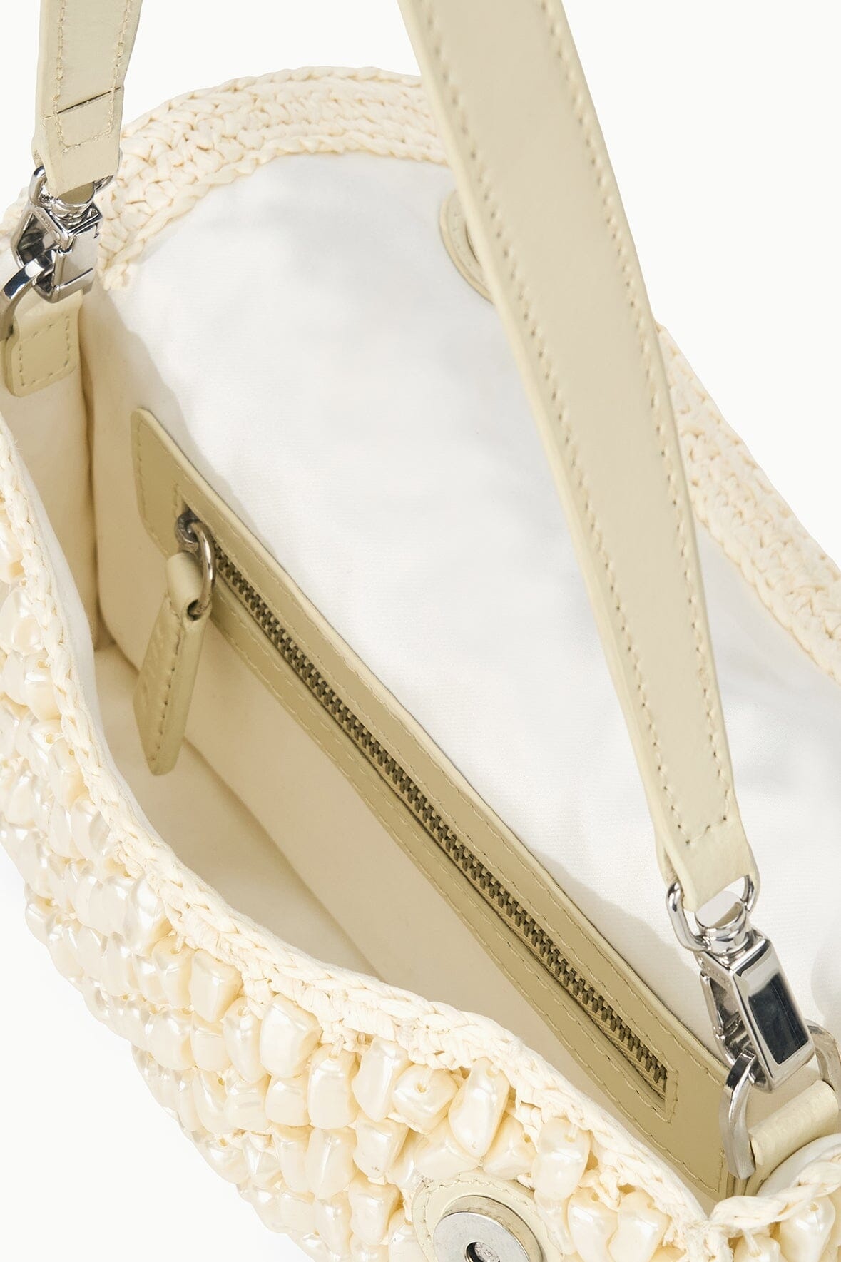 STAUD TIMMY CONVERTIBLE SHOULDER BAG CREAM - 7