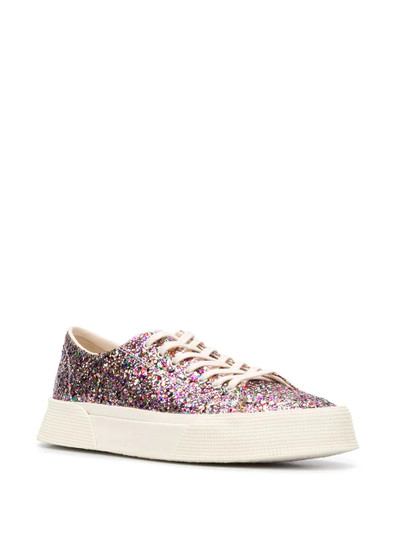 AMI Paris flatform glitter-embellished sneakers outlook