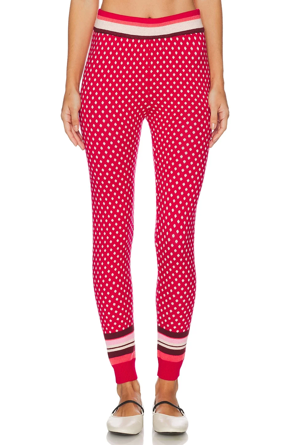 x Intimately Falala Legging In Red Peppermint Dot - 1
