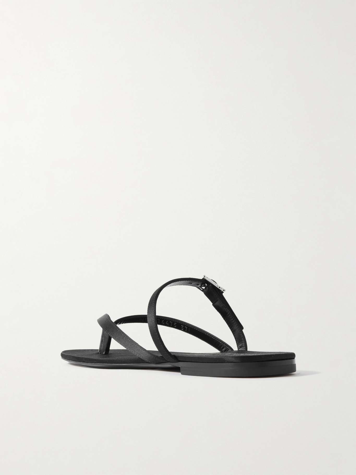 Laszlo buckle-embellished satin sandals - 3