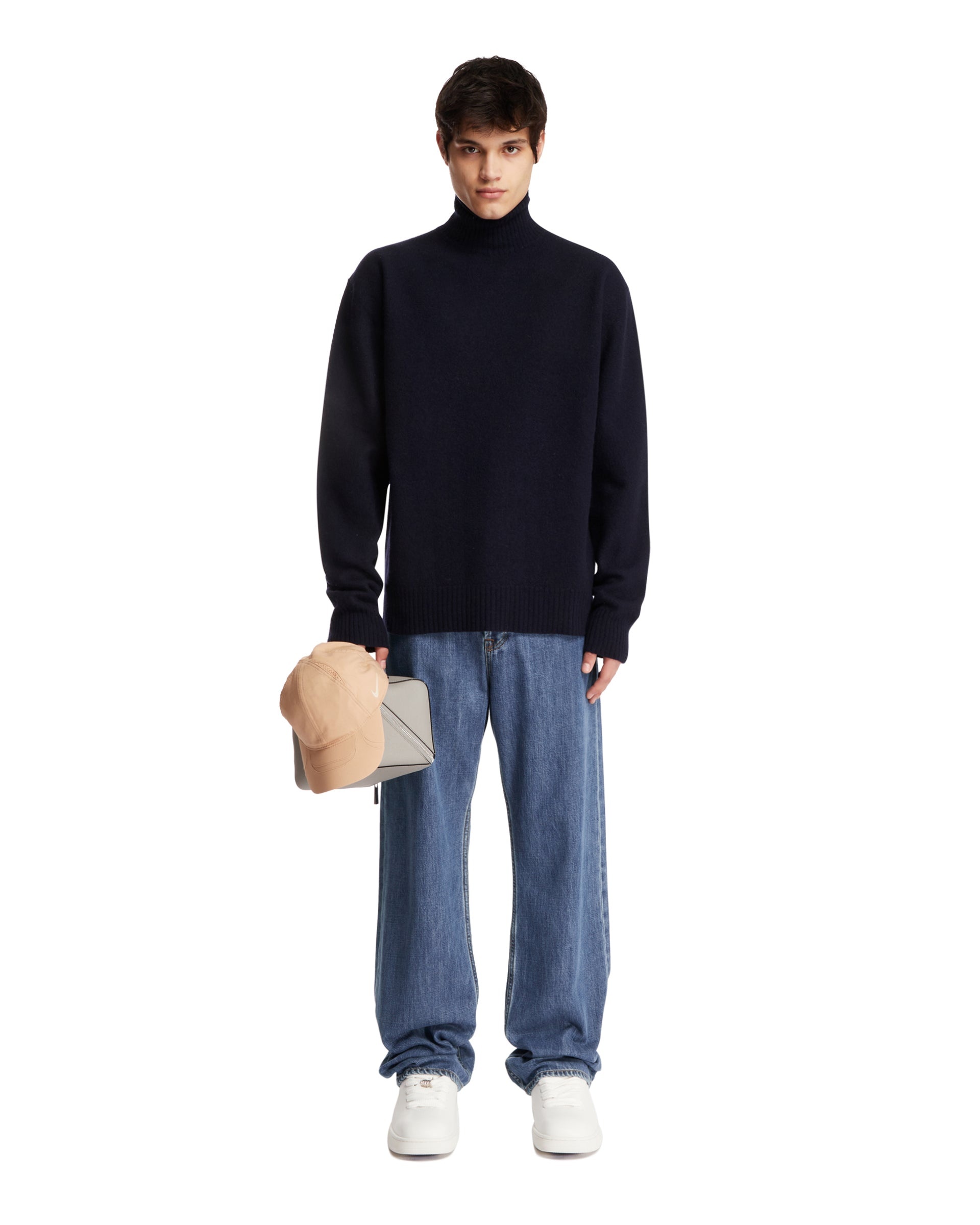 Black Wool Turtleneck Sweater - 2