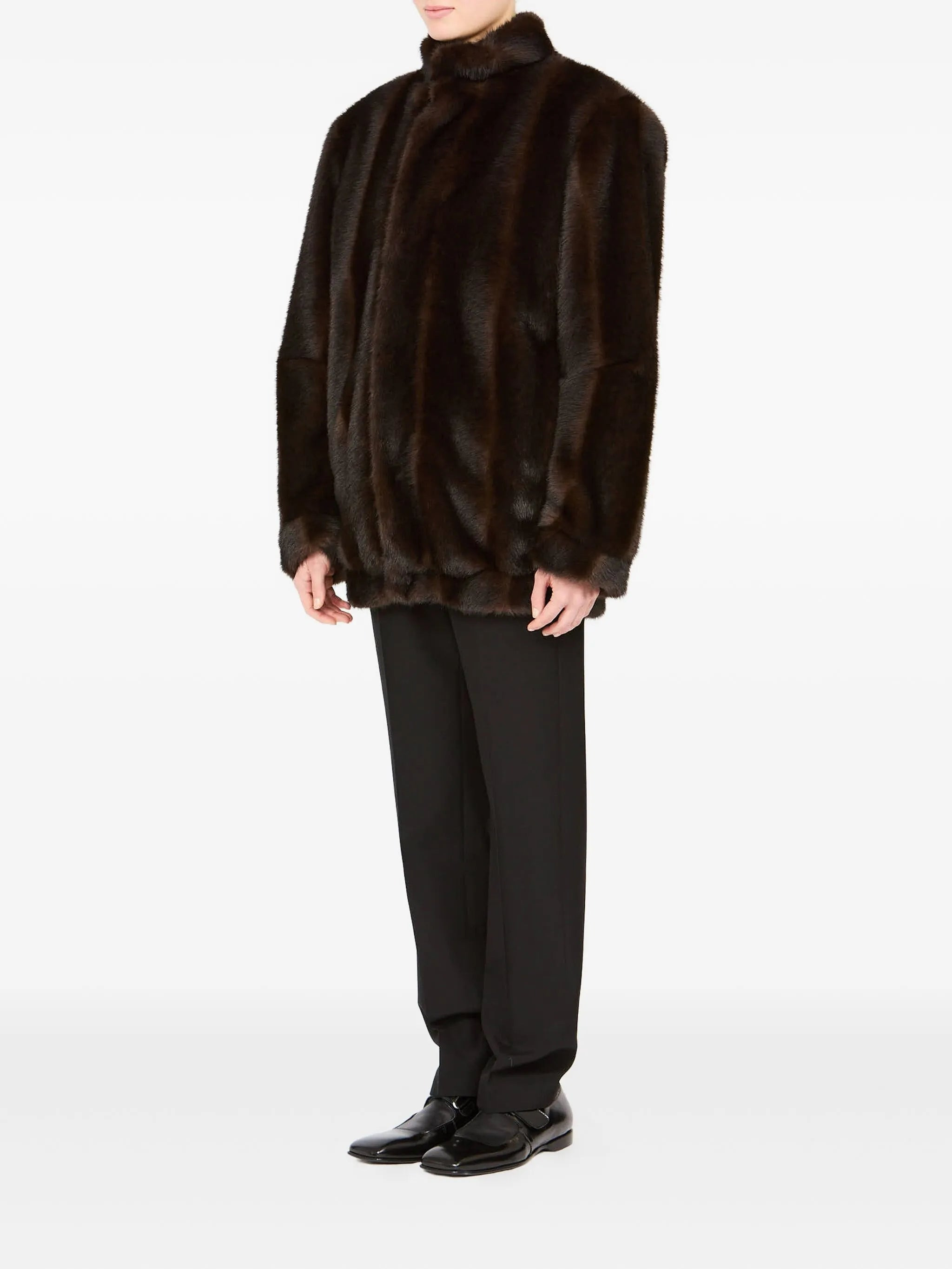 Mm6 Maison Margiela Faux-fur High-collar Jacket - 2