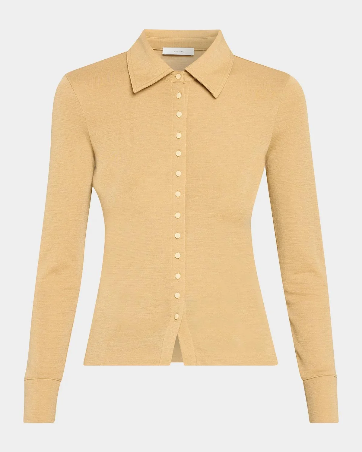 Multi-Button Collared Cardigan Top - 1