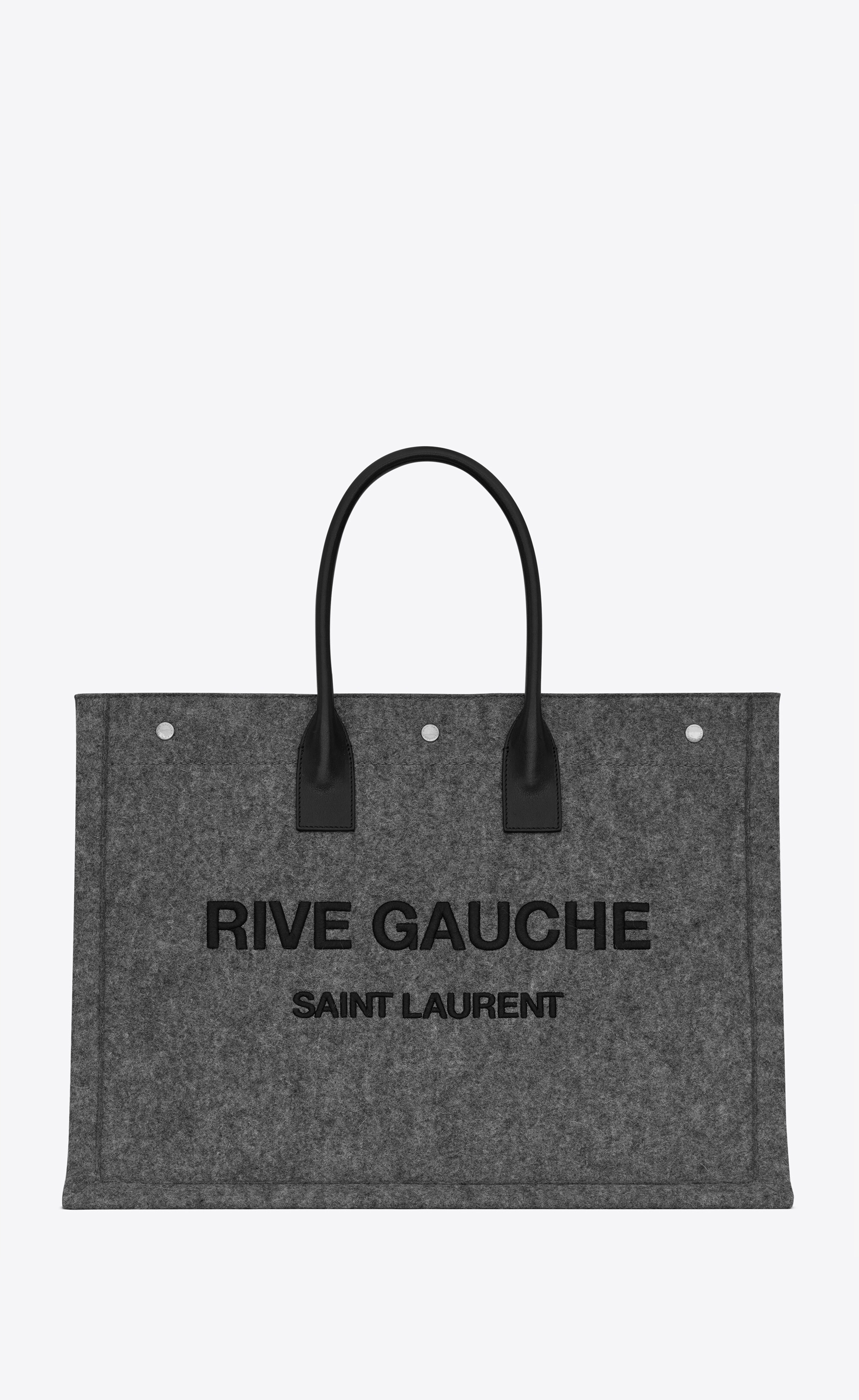 rive gauche tote bag in felt and leather - 1