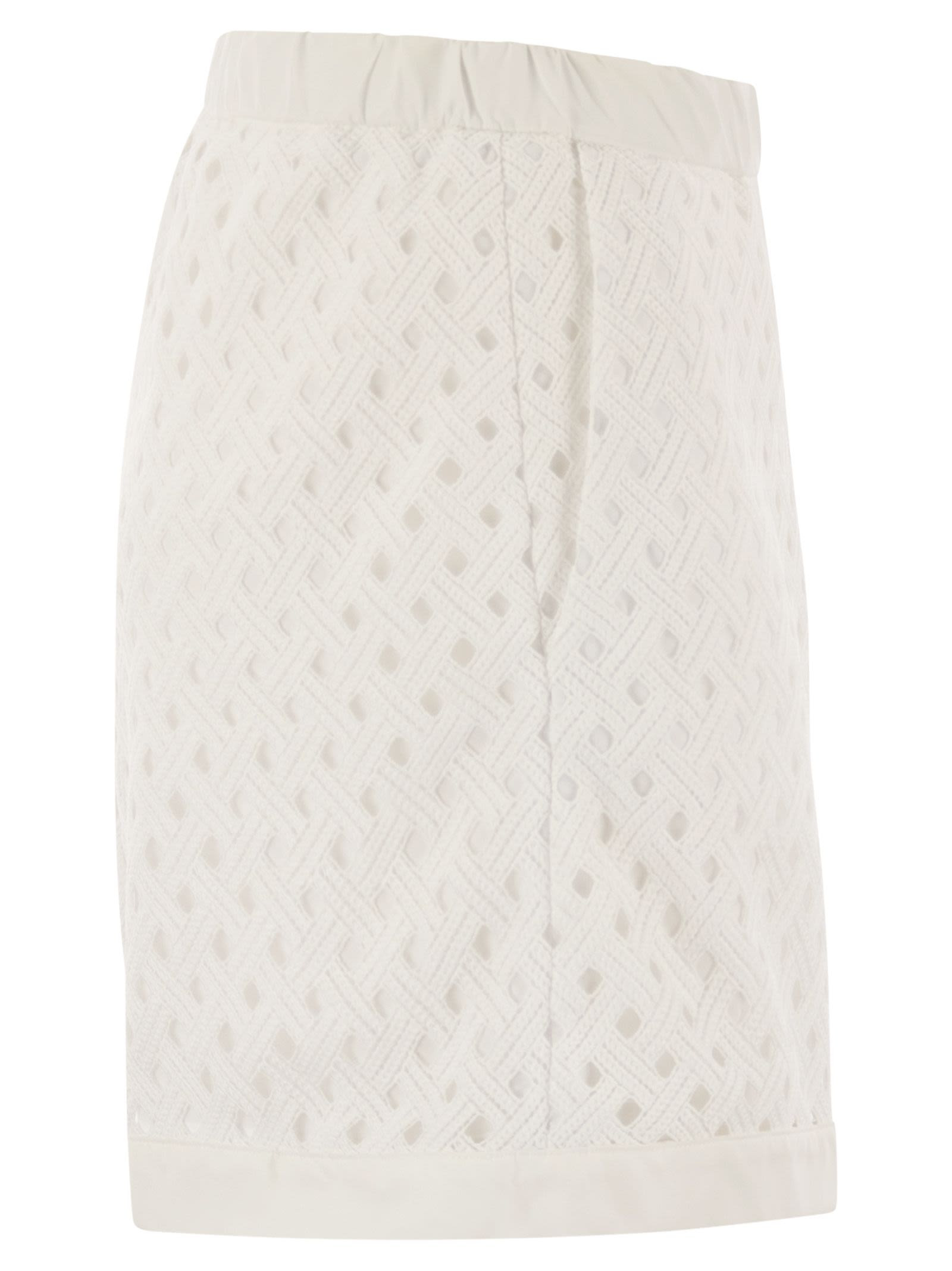 Herno Women Perforated Shorts With Geometric Shapes - 3