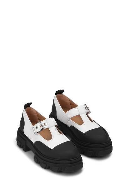 GANNI WHITE CLEATED MARY JANE SHOES outlook
