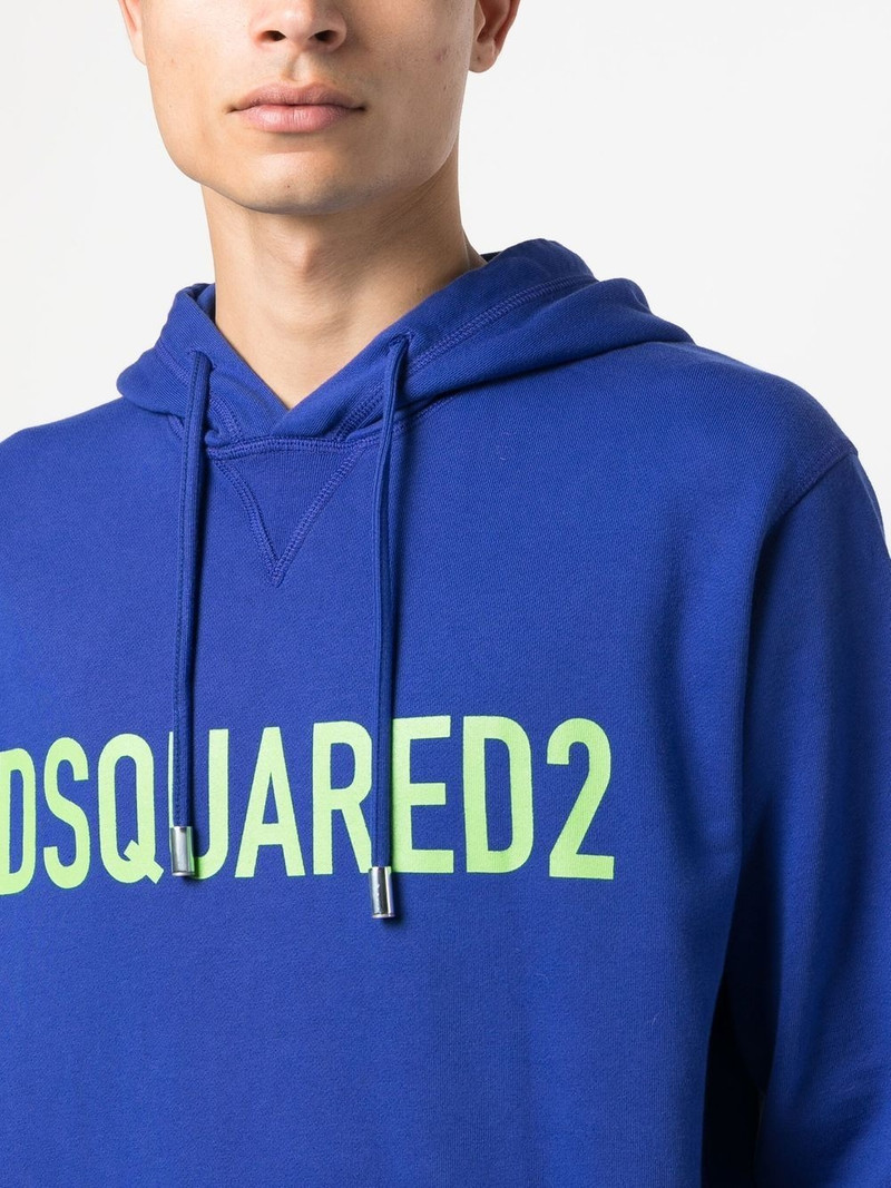 logo-print cotton hoodie 5