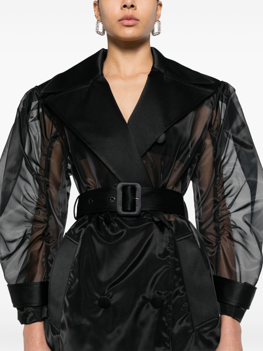 double-breasted long coat - 5