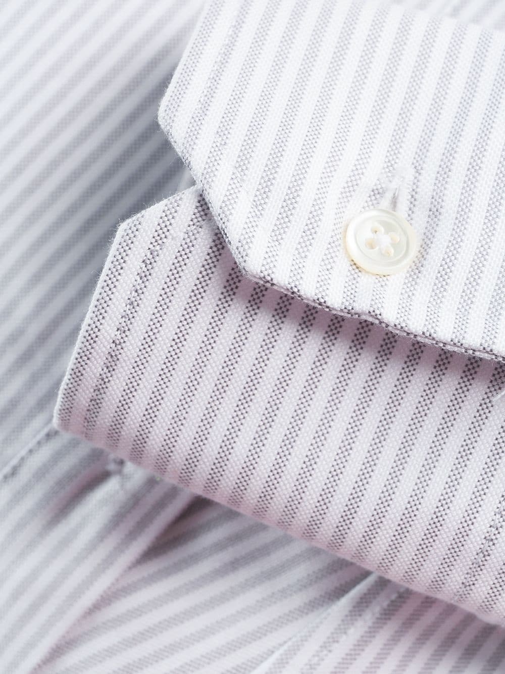 vertical-stripe RWB-detail shirt - 7