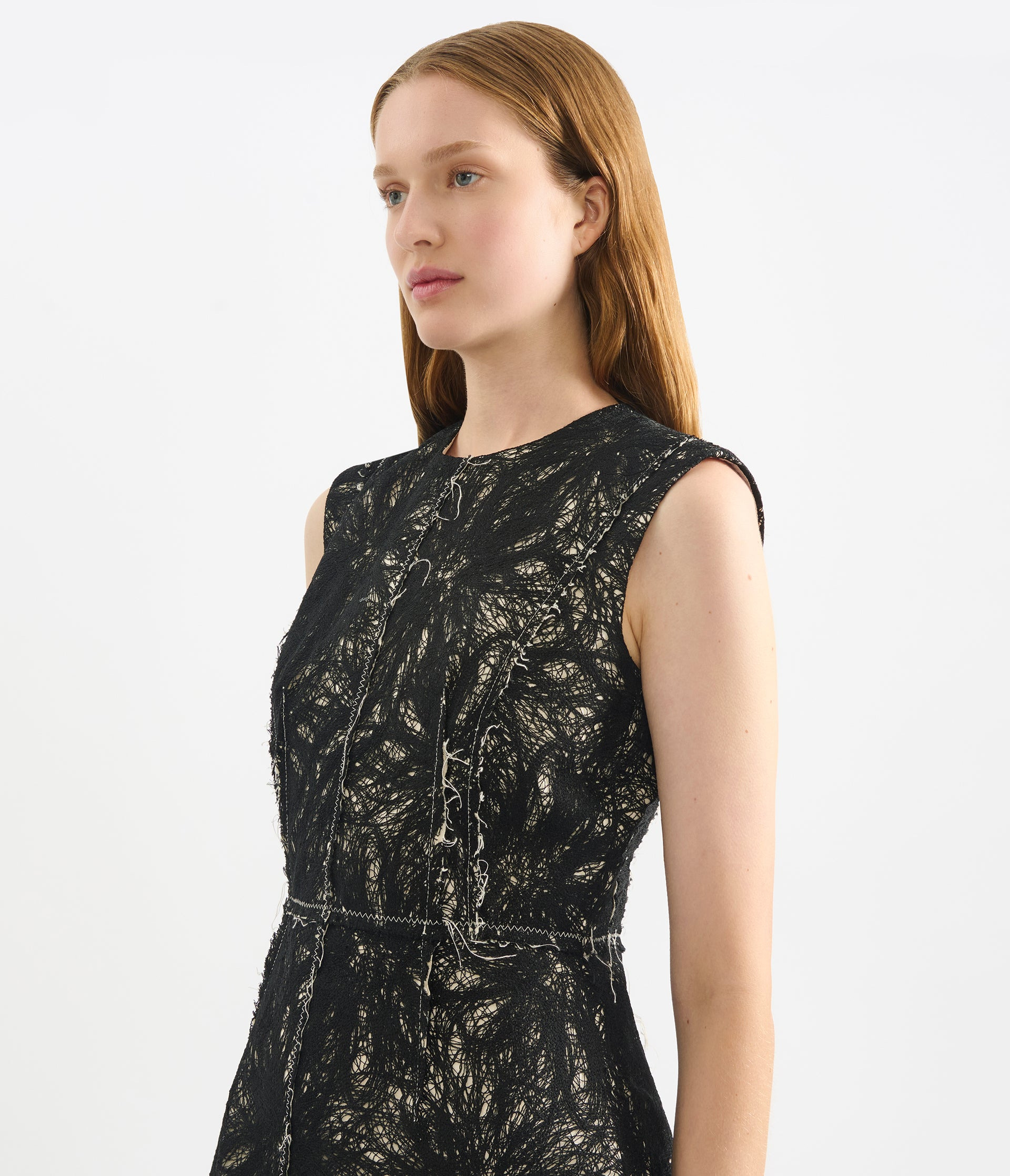 SLEEVELESS PENCIL MIDI DRESS - 4