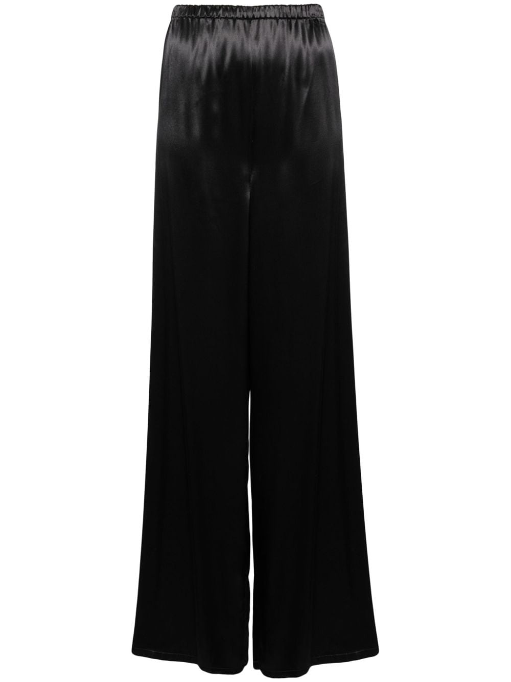 wide-leg satin trousers - 1