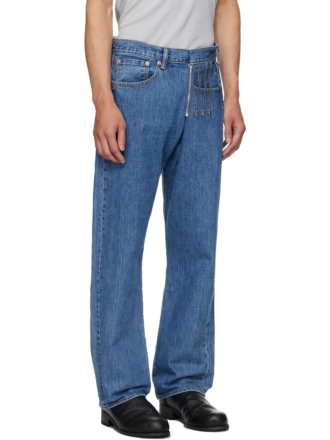 Blue SMLXL Long Vintage Jeans - 2