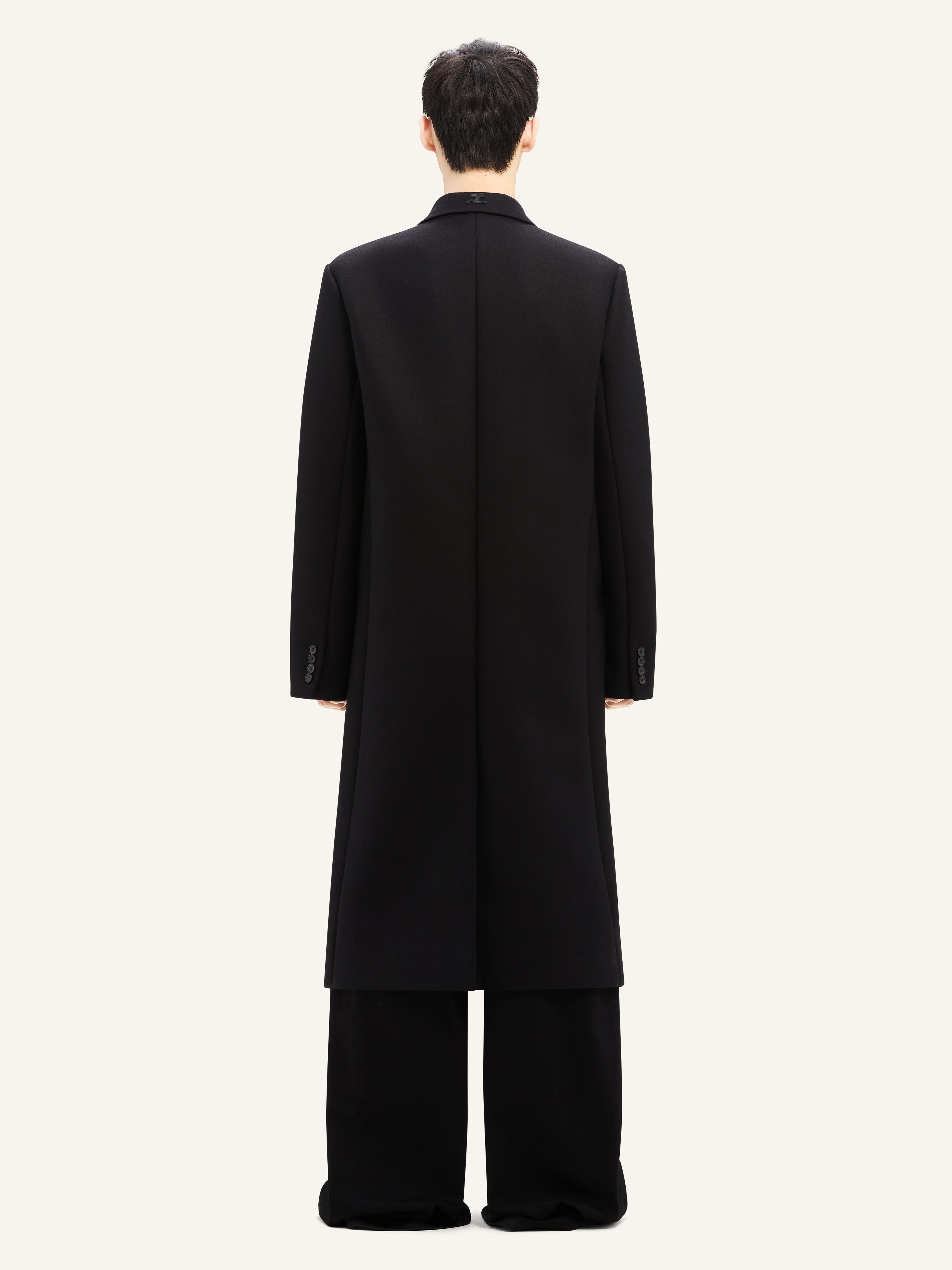 TAILORED WOOL LONG COAT - 5