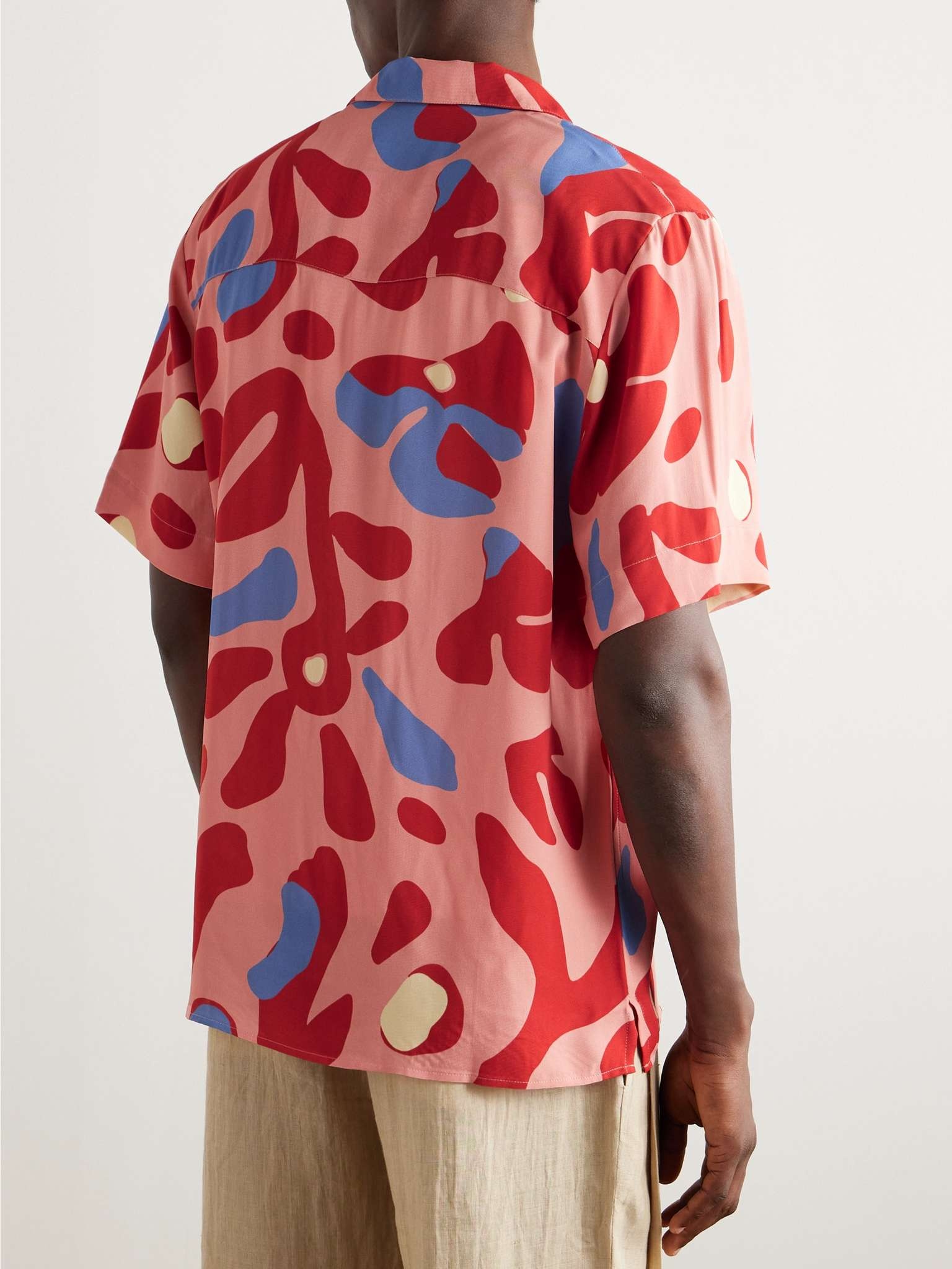 Gioia Camp-Collar Printed Crepe de Chine Shirt - 3