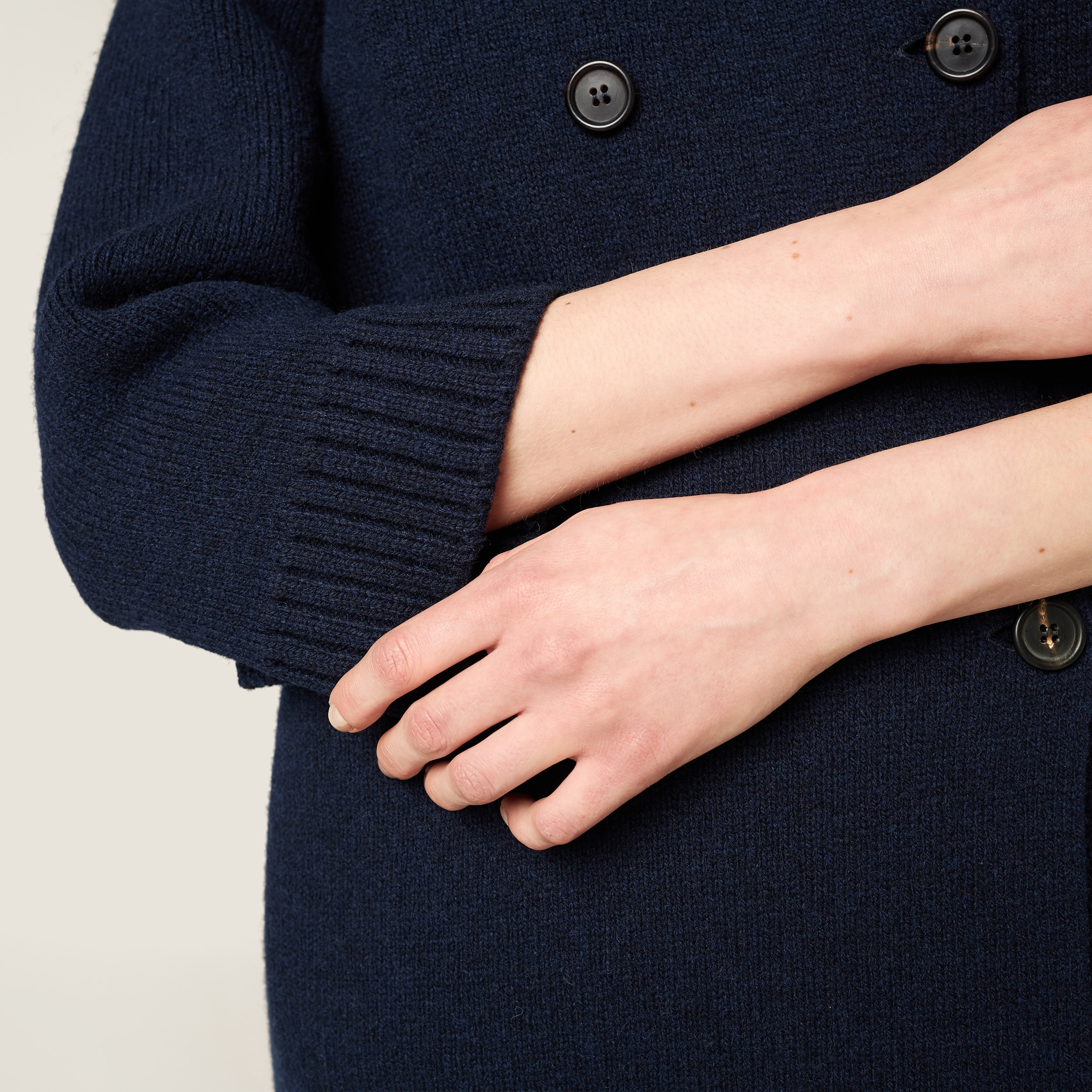 Shetland wool cardigan coat - 5