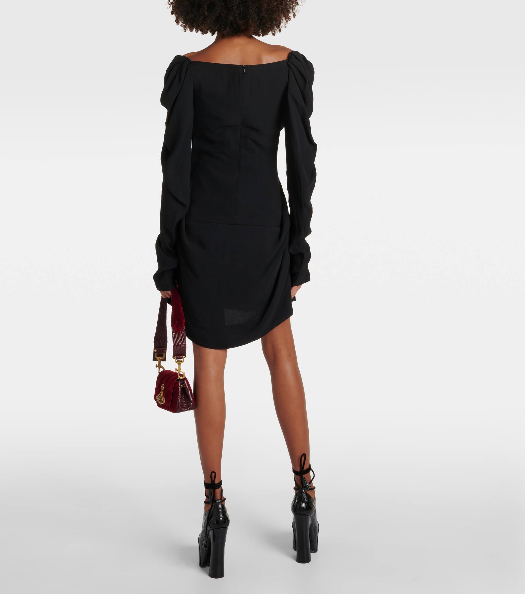 Bow-detail draped minidress - 3