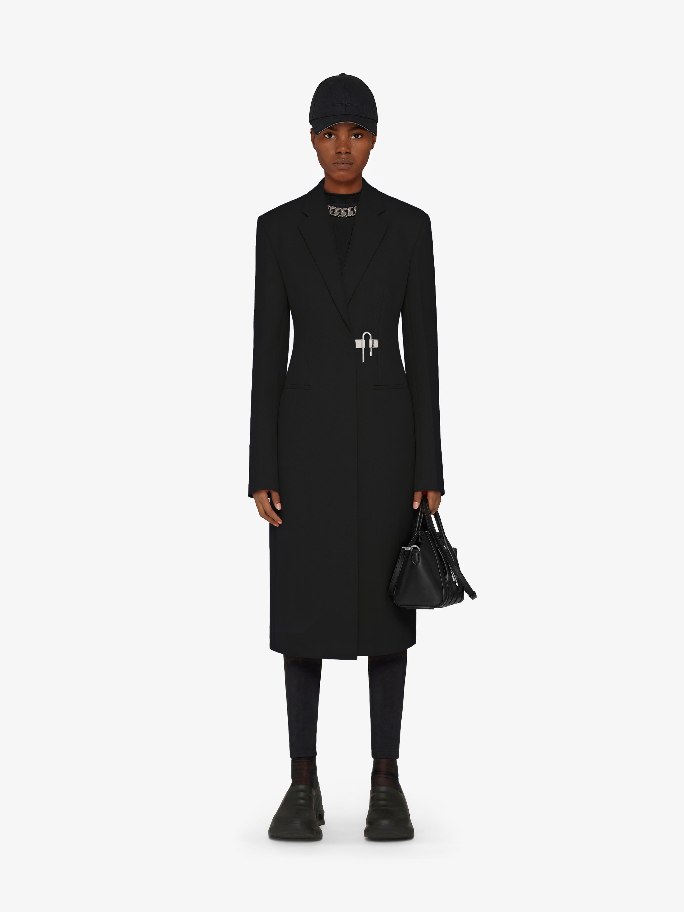 COAT IN LIGHTWEIGHT WOOL WITH PADLOCK - 2