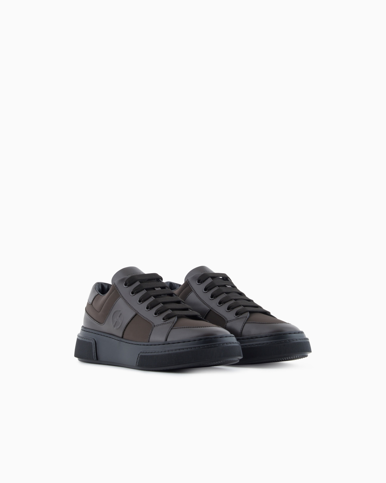LEATHER AND FABRIC SNEAKERS - 2