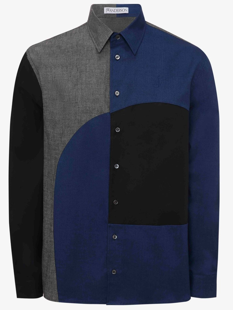 CURVED PATCHWORK CLASSIC FIT SHIRT 1