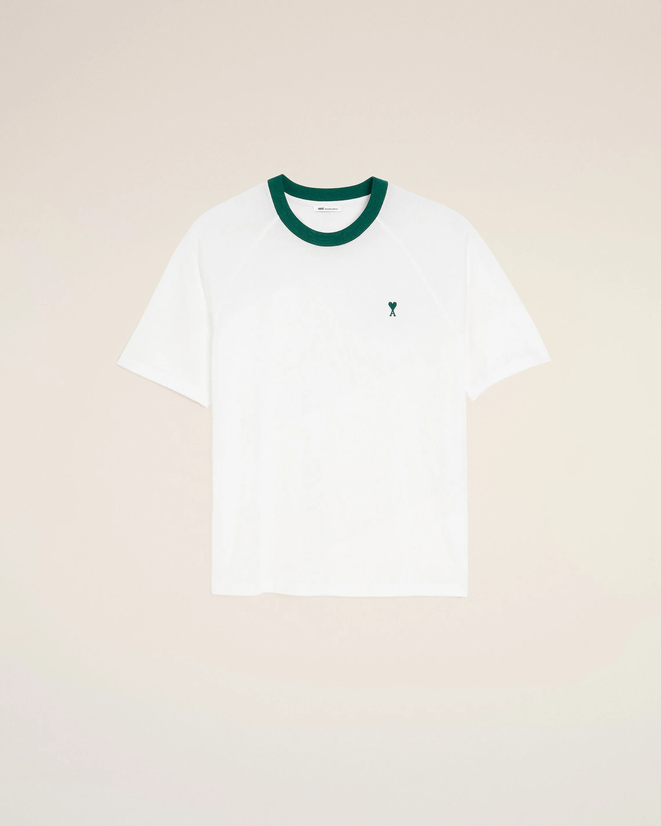 WHITE COTTON AMI DE COEUR T-SHIRT - 1