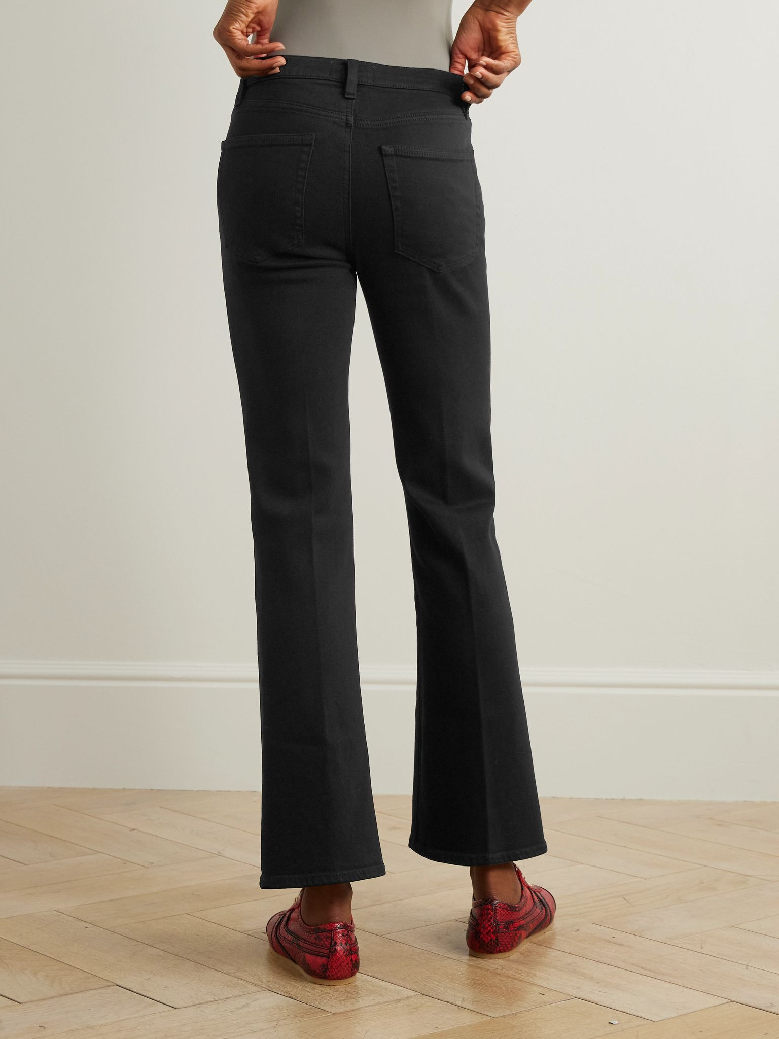 The Icon low-rise bootcut jeans Black - 4