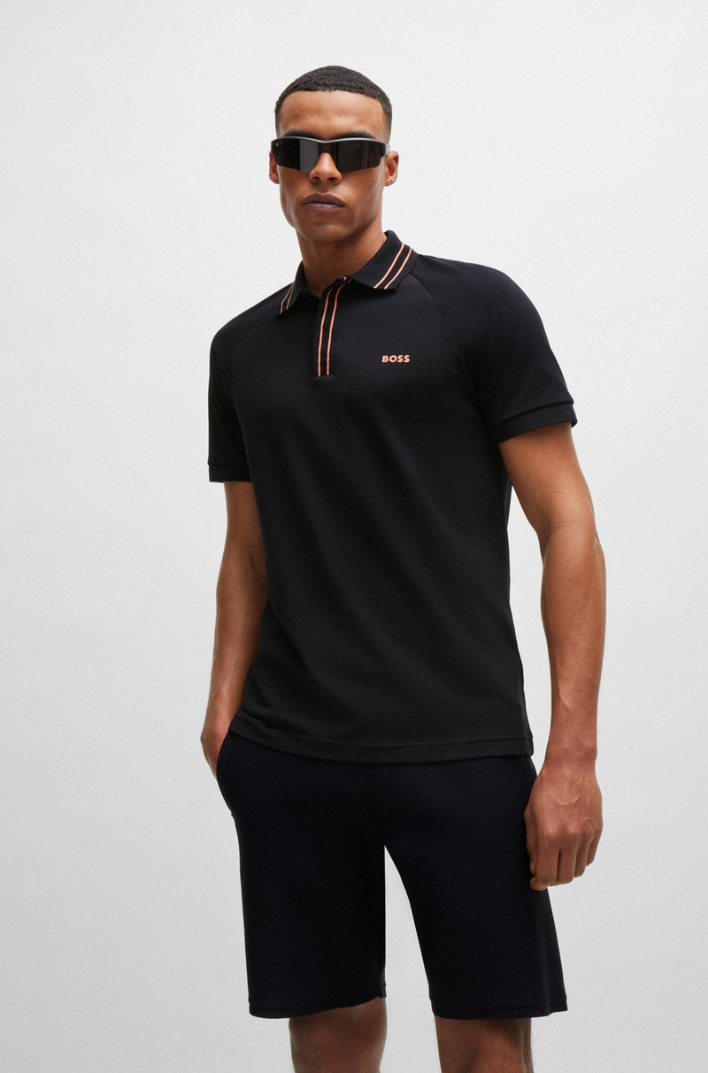 STRETCH-COTTON POLO SHIRT WITH STRIPES AND LOGO 2