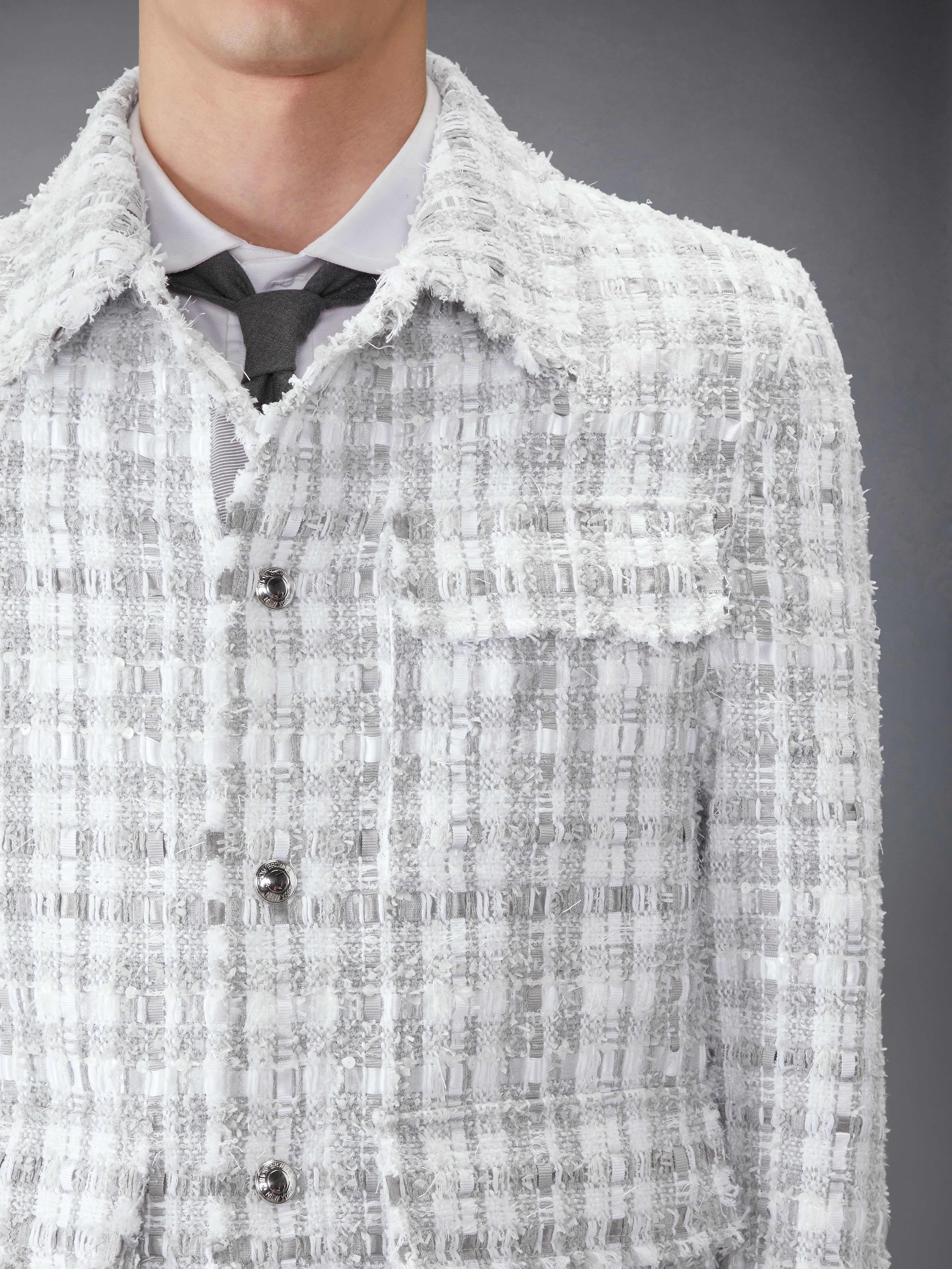 GINGHAM TWEED UTILITY JACKET - 7