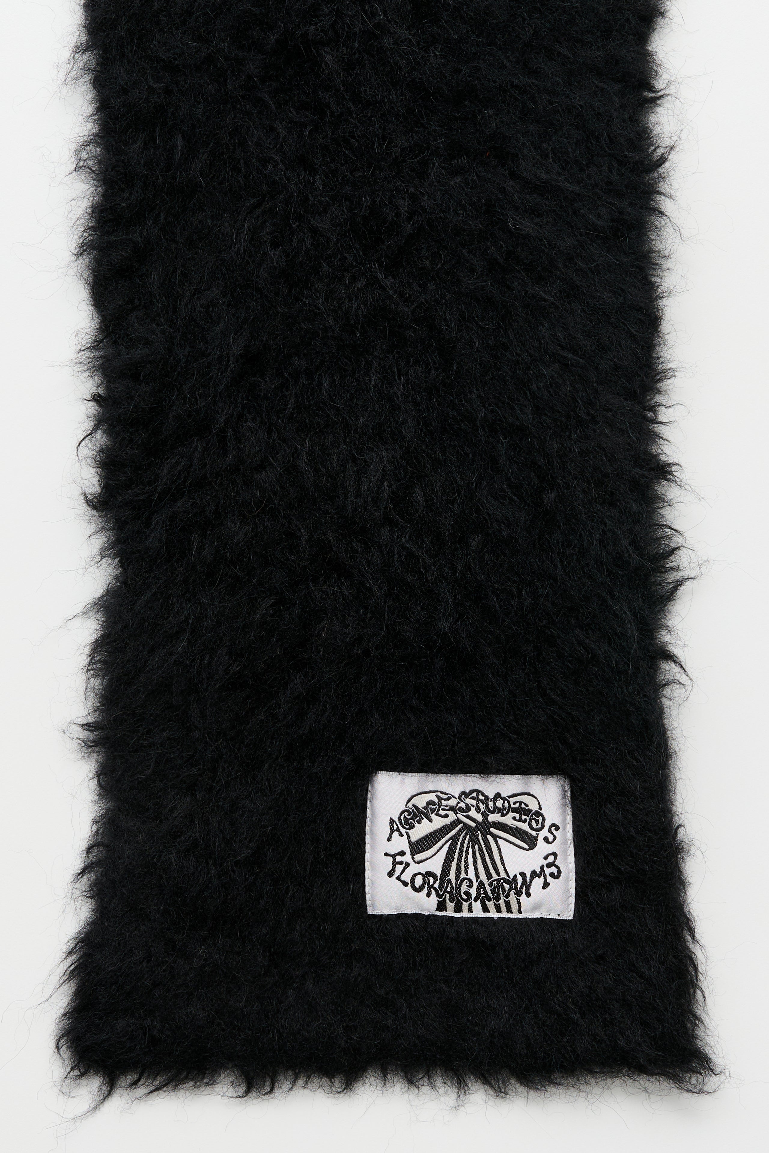 ACNE STUDIOS HAIRY SCARF BLACK - 3