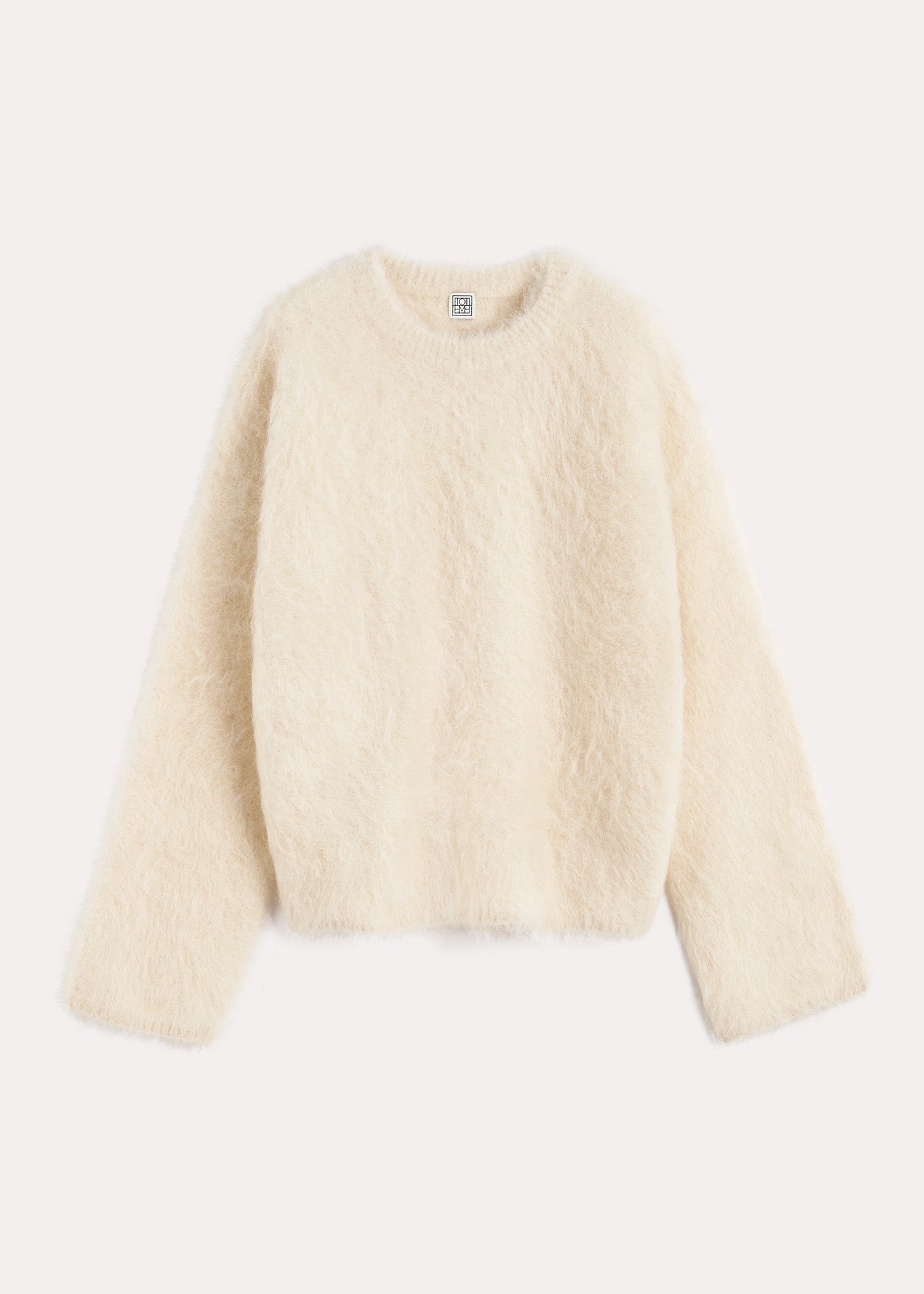 Boxy alpaca knit stone - 1