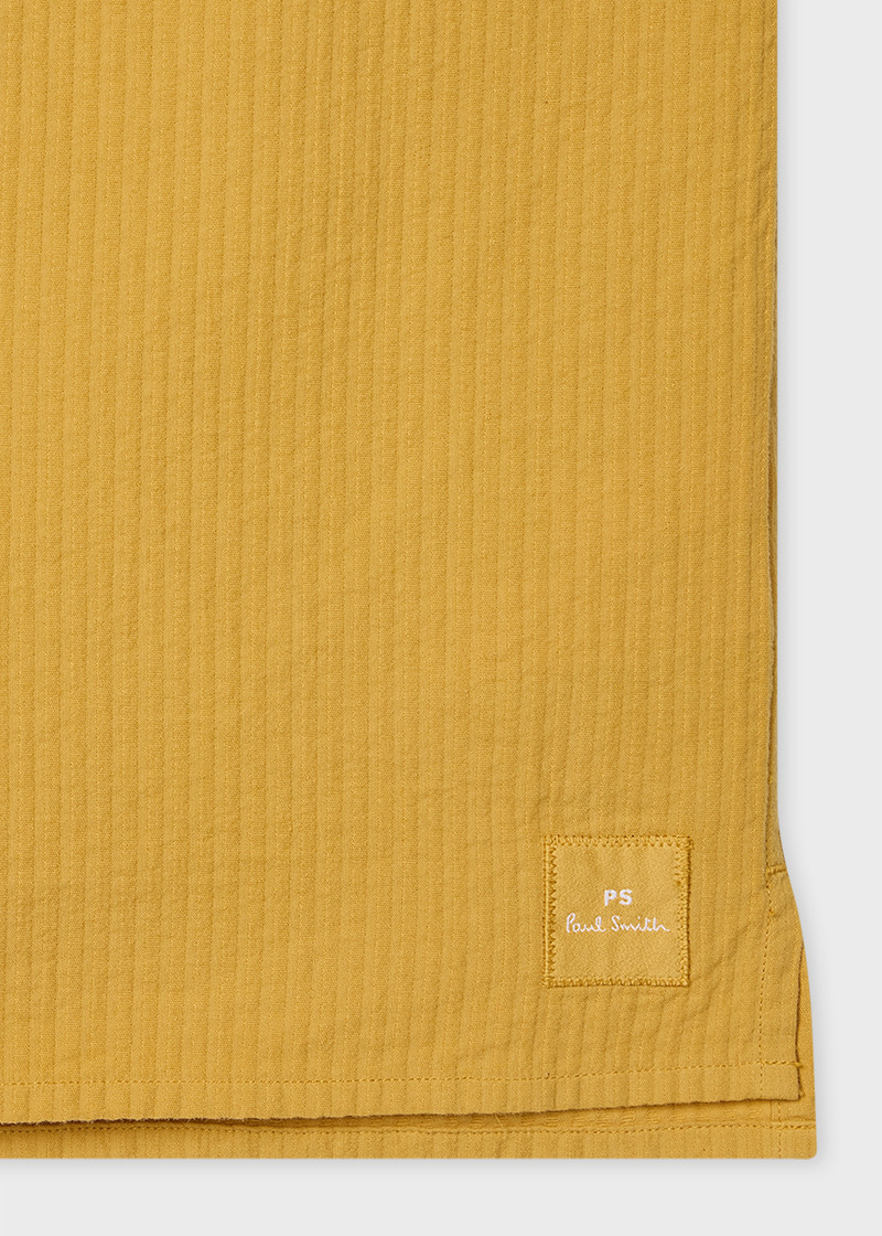 Paul Smith Mustard Textured-Cotton Short-Sleeve Shirt outlook