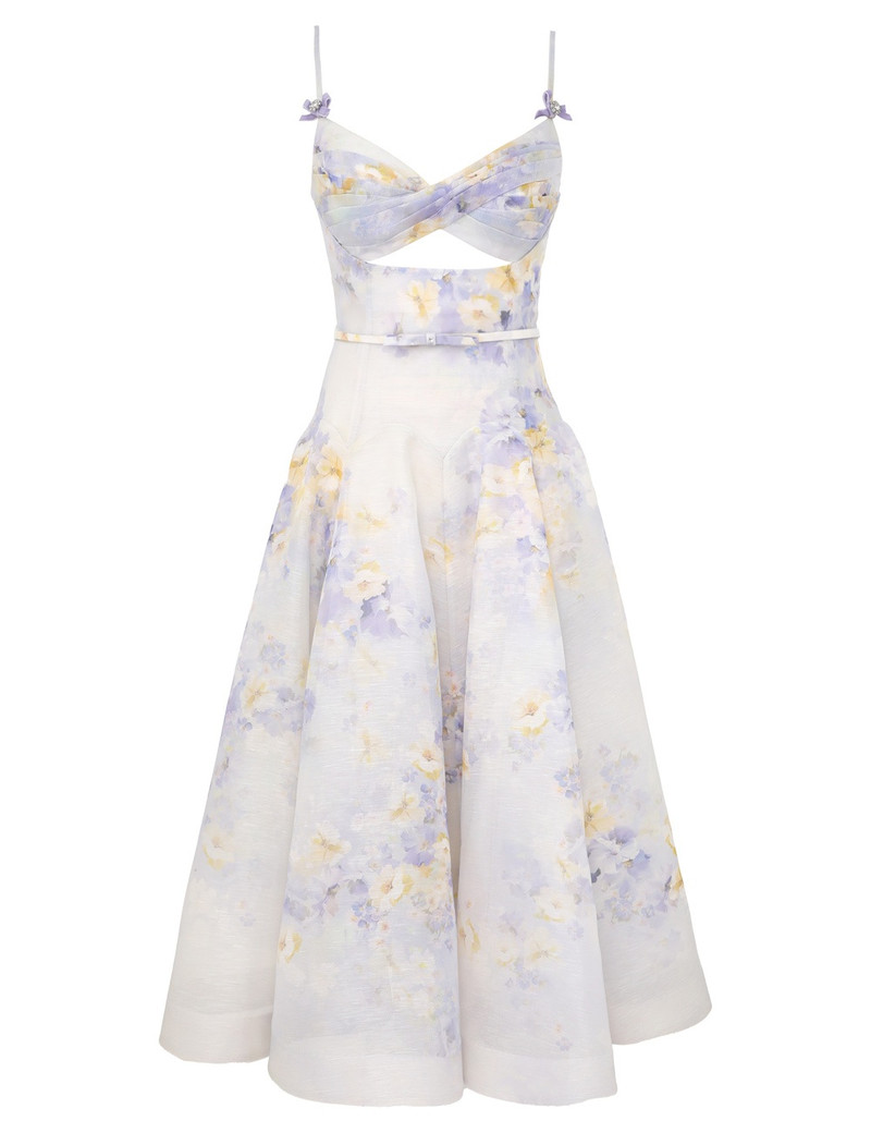 CRUSH TWIST FRONT MIDI DRESS - 1
