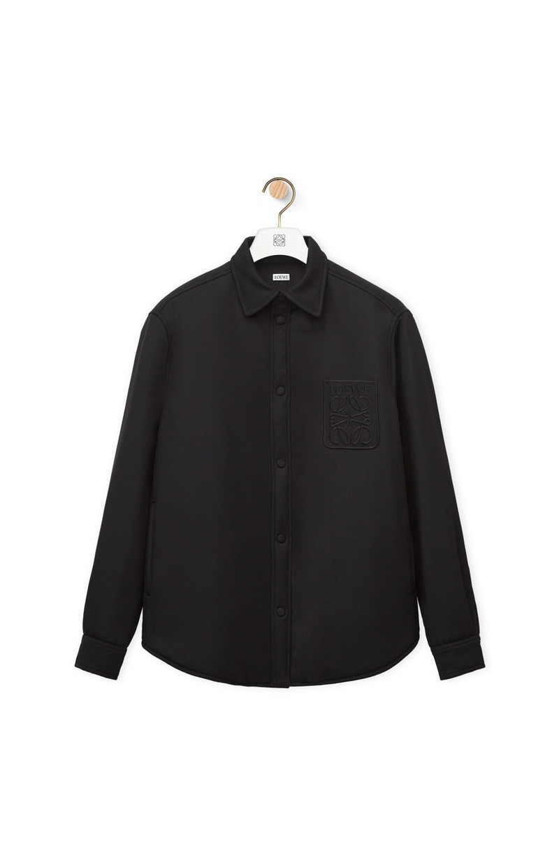 Padded overshirt in wool 1