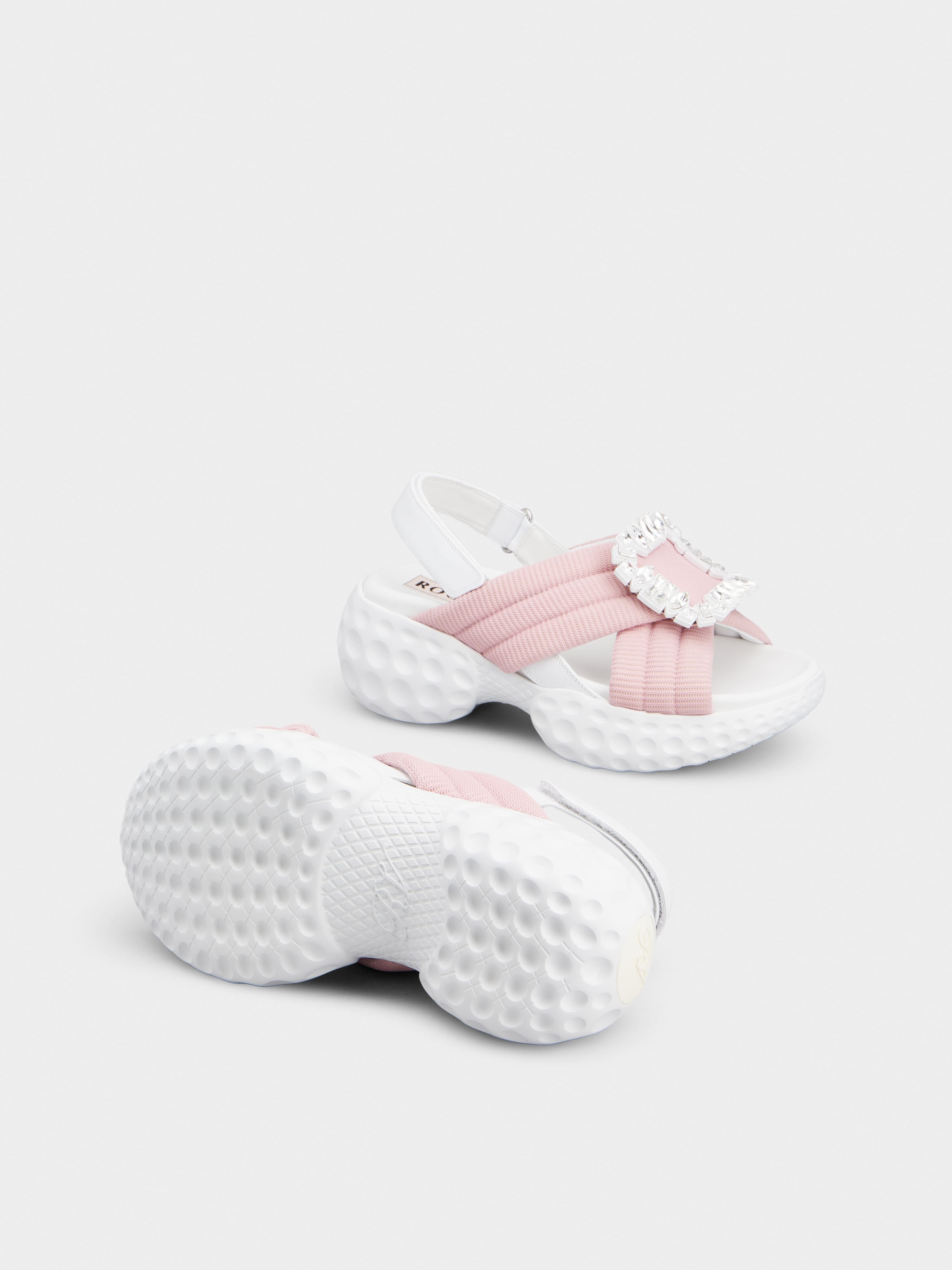 Viv' Run Light Strass Buckle Sandals in Fabric - 6