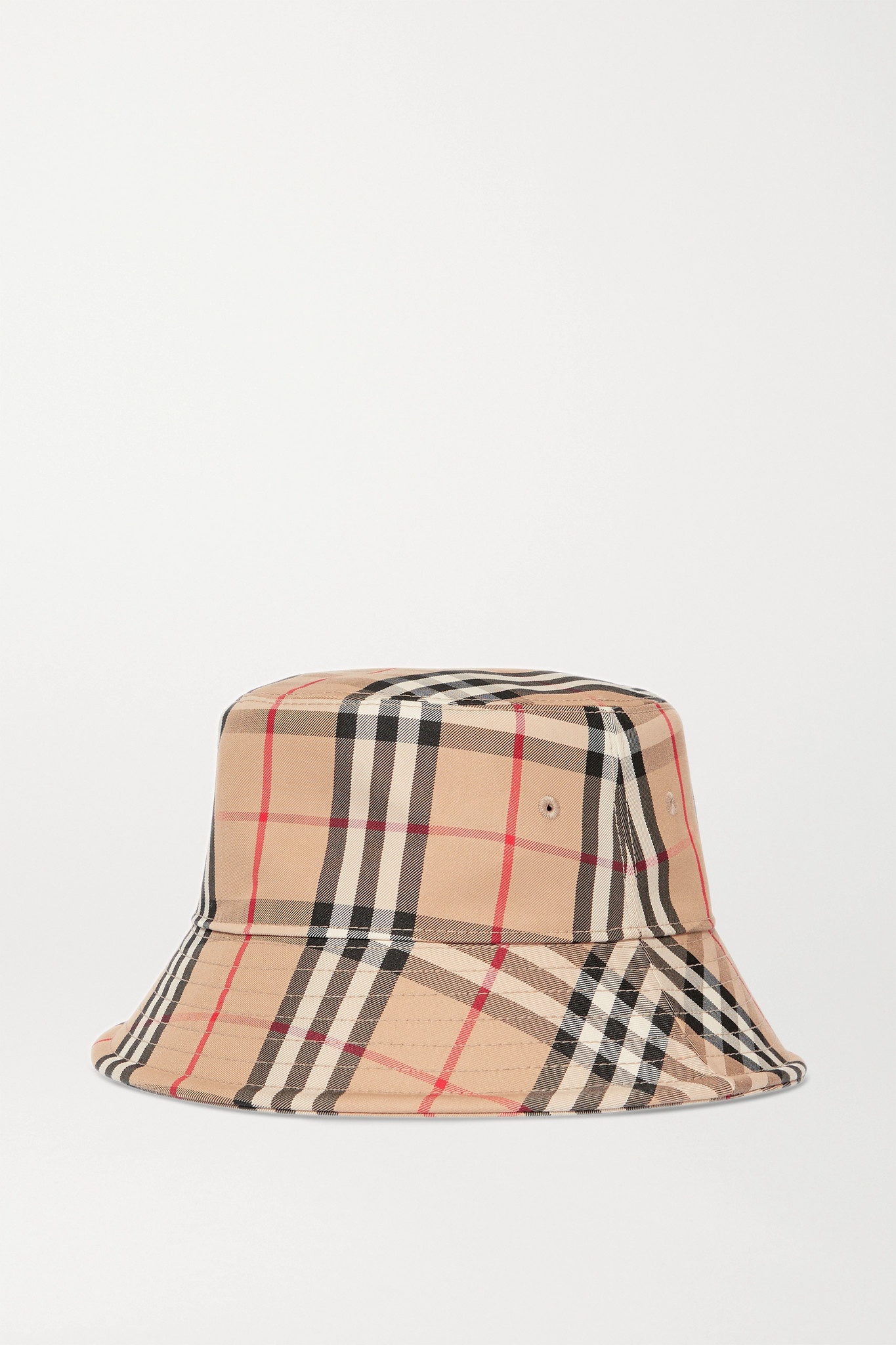 Checked cotton-blend twill bucket hat - 1