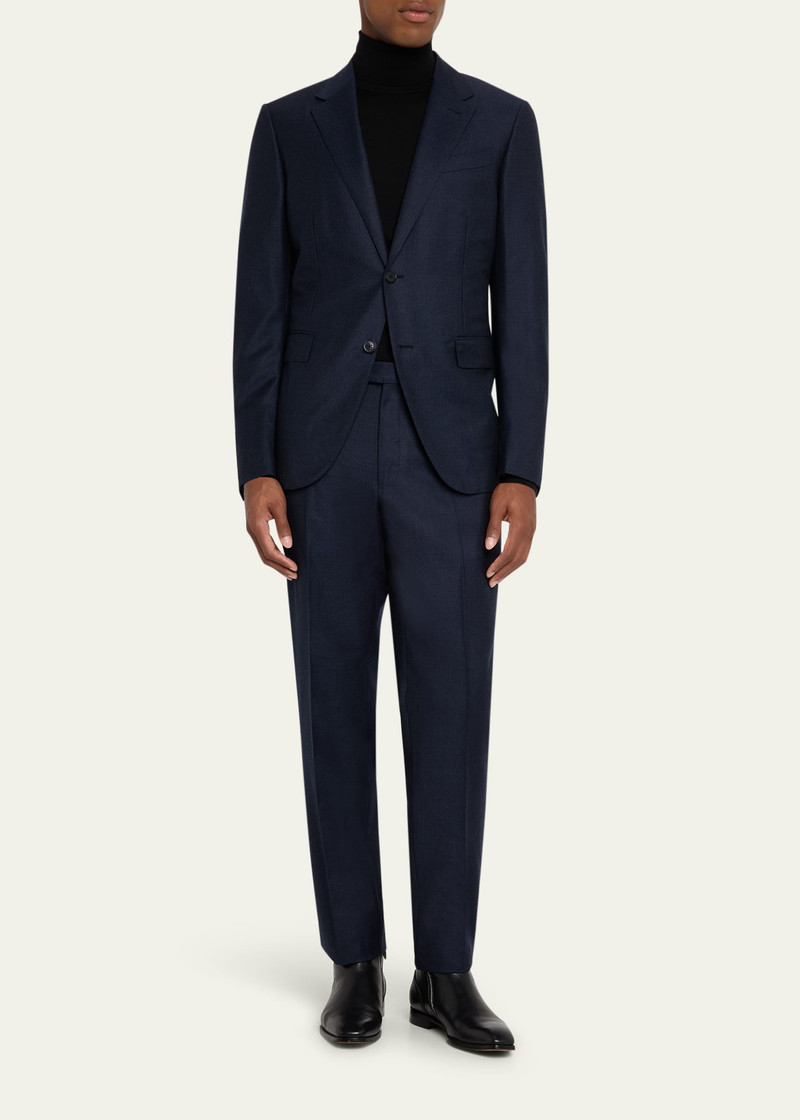 ZEGNA Men's Flannel Tonal Chalk Stripe Two-Piece Suit outlook