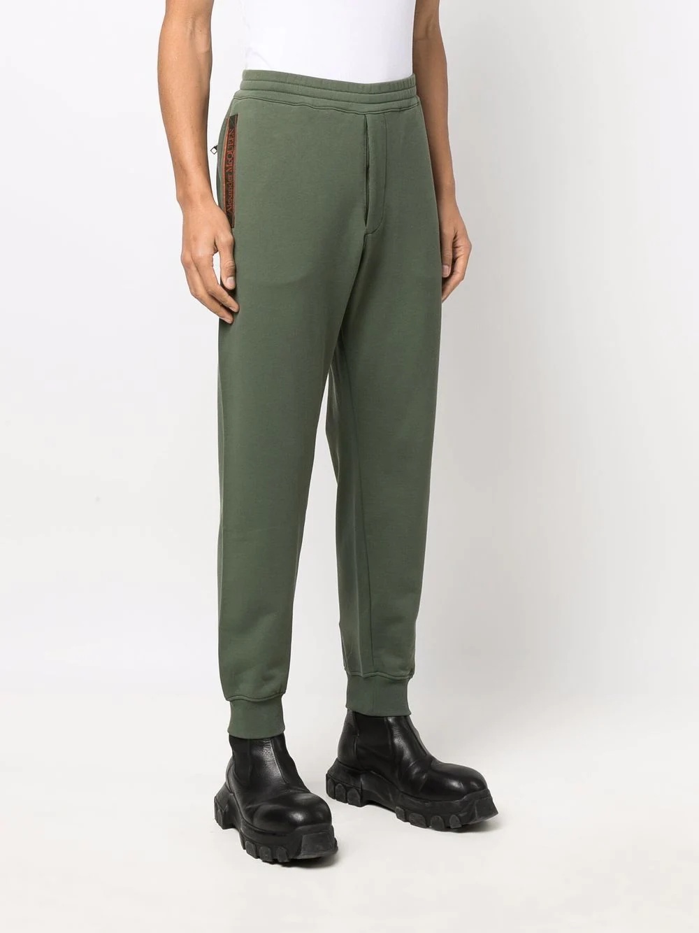 slim-fit cotton track pants - 3